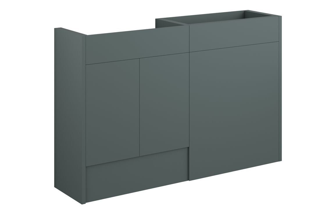 Adula Standard Basin & WC Unit Pack 1236mm Matt Green (Oak Cabinet) [PLUM110787]