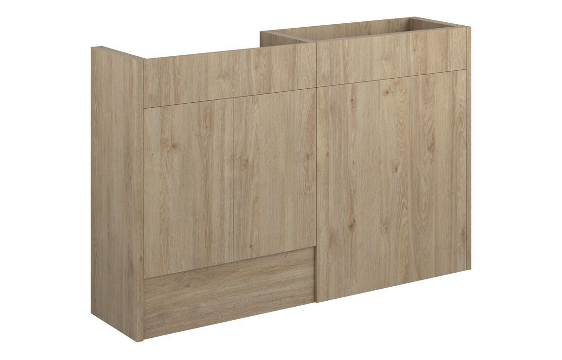 Adula Standard Basin & WC Unit Pack 1236mm Havana Oak (Oak Cabinet) [PLUM110645]