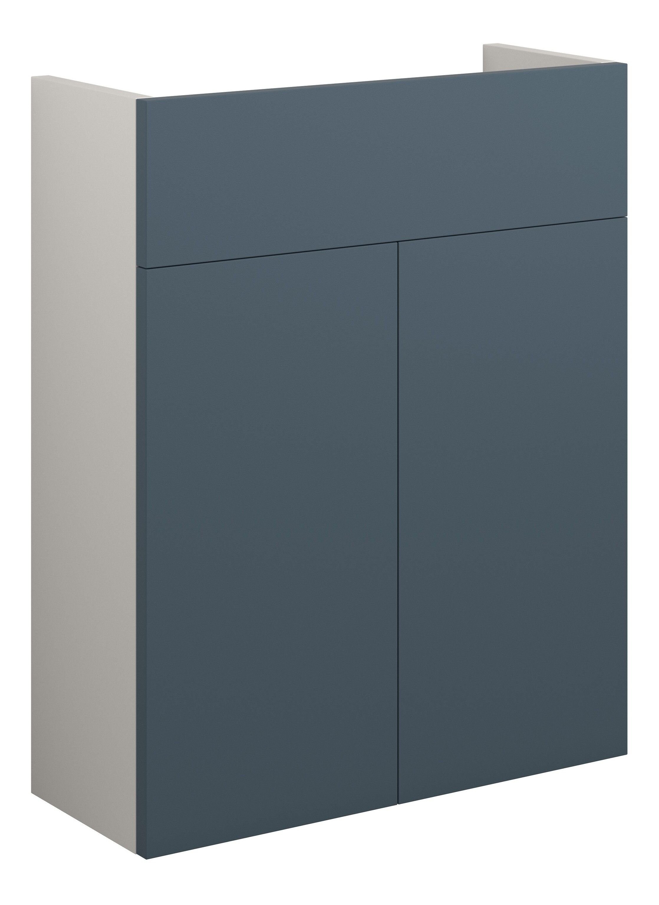 Adula Slim Basin Unit 500mm (2 Door) Matt Arley Blue (Grey Cabinet) [PLUM110895]