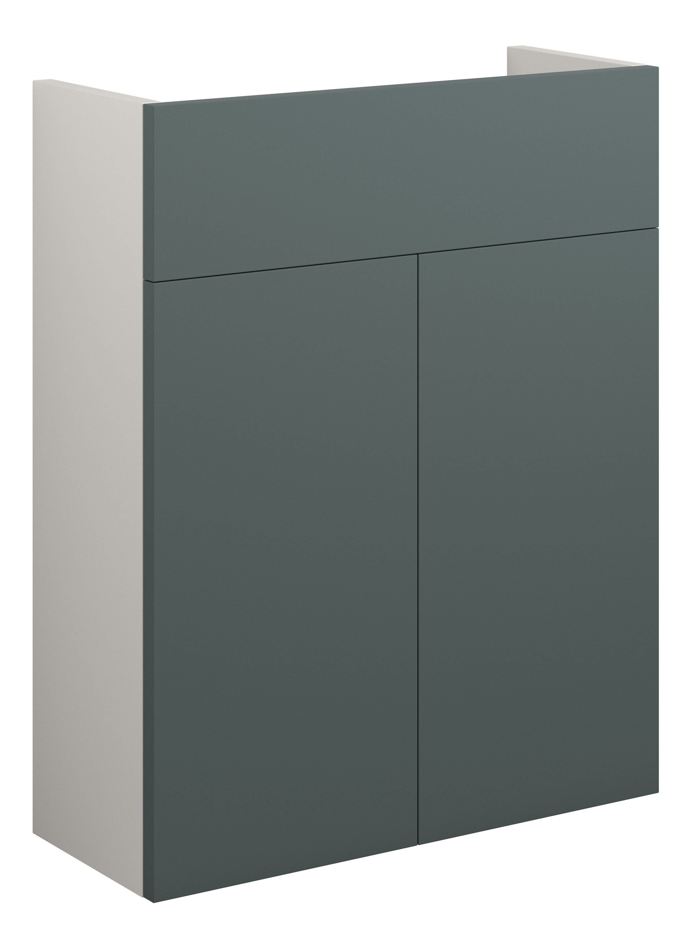 Adula Slim Basin Unit 500mm (2 Door) Matt Green (Grey Cabinet) [PLUM110753]