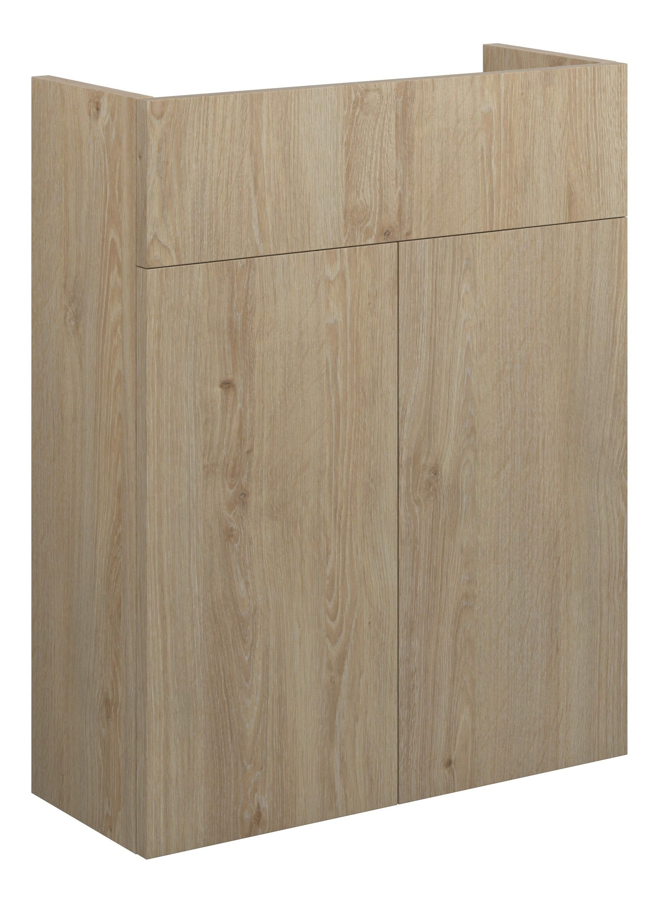 Adula Slim Basin Unit 500mm (2 Door) Havana Oak (Oak Cabinet) [PLUM110612]
