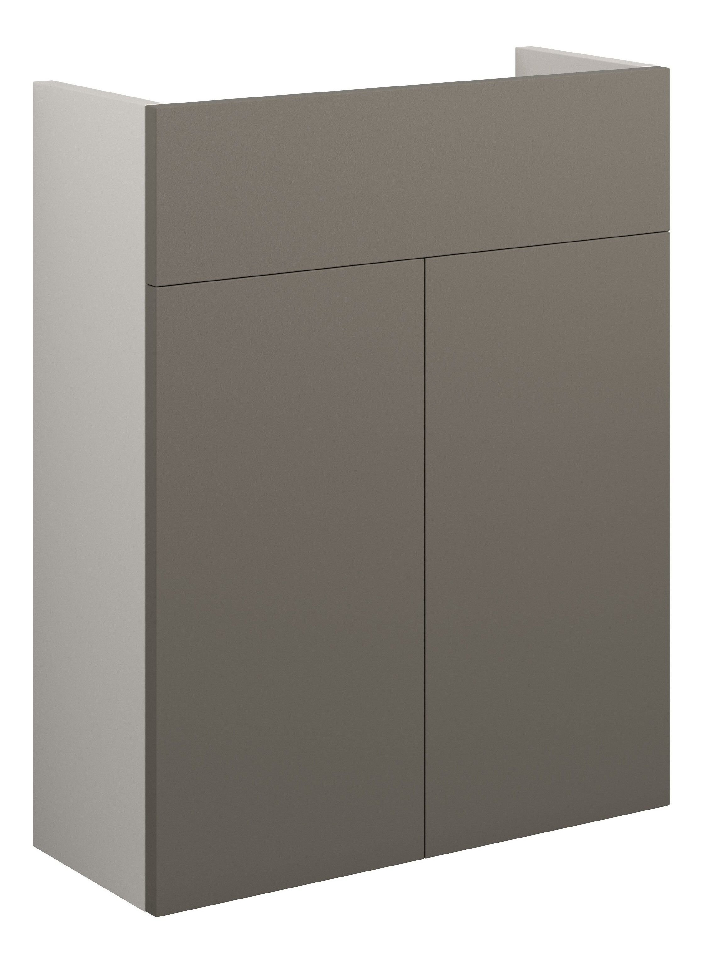 Adula Slim Basin Unit 500mm (2 Door) Matt Stone (Grey Cabinet) [PLUM110682]