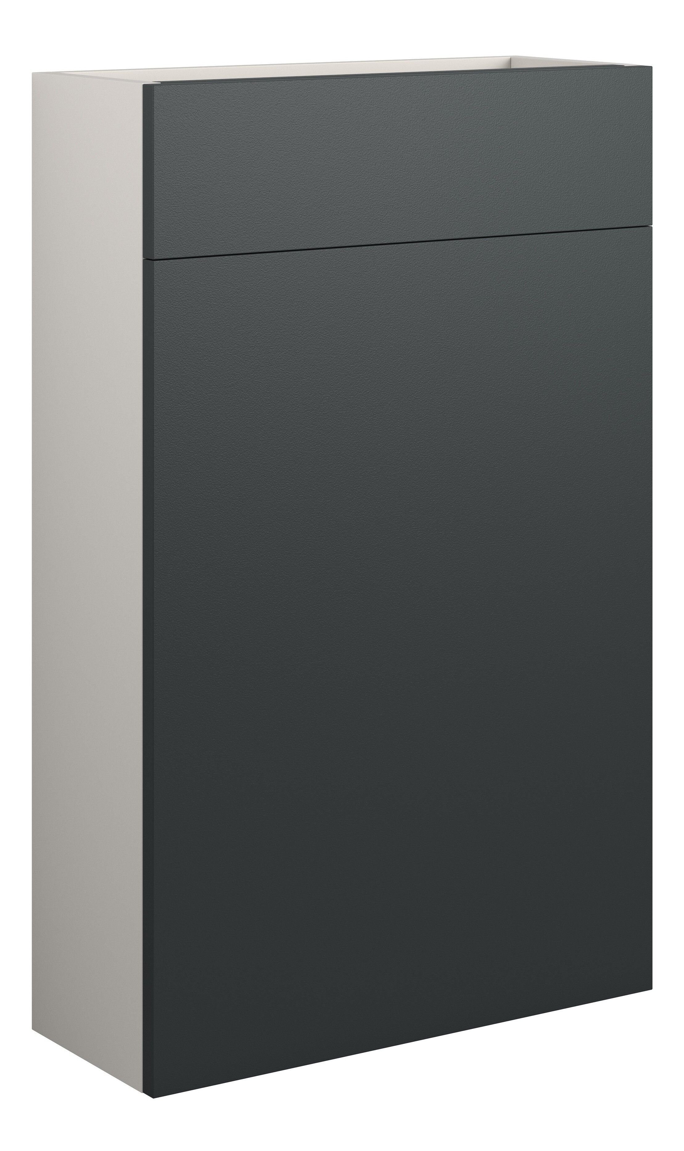 Adula Slim WC Unit 500mm Matt Graphite Grey (Grey Cabinet) PLUM110481]