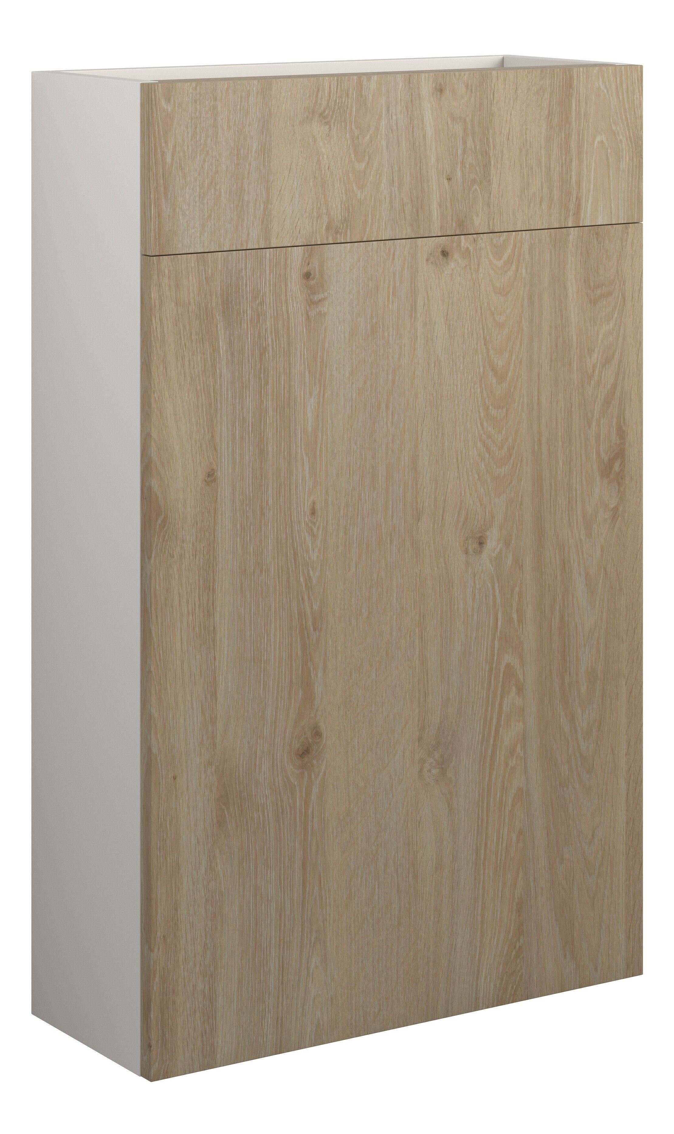 Adula Slim WC Unit 500mm Havana Oak (Grey Cabinet) [PLUM110623]