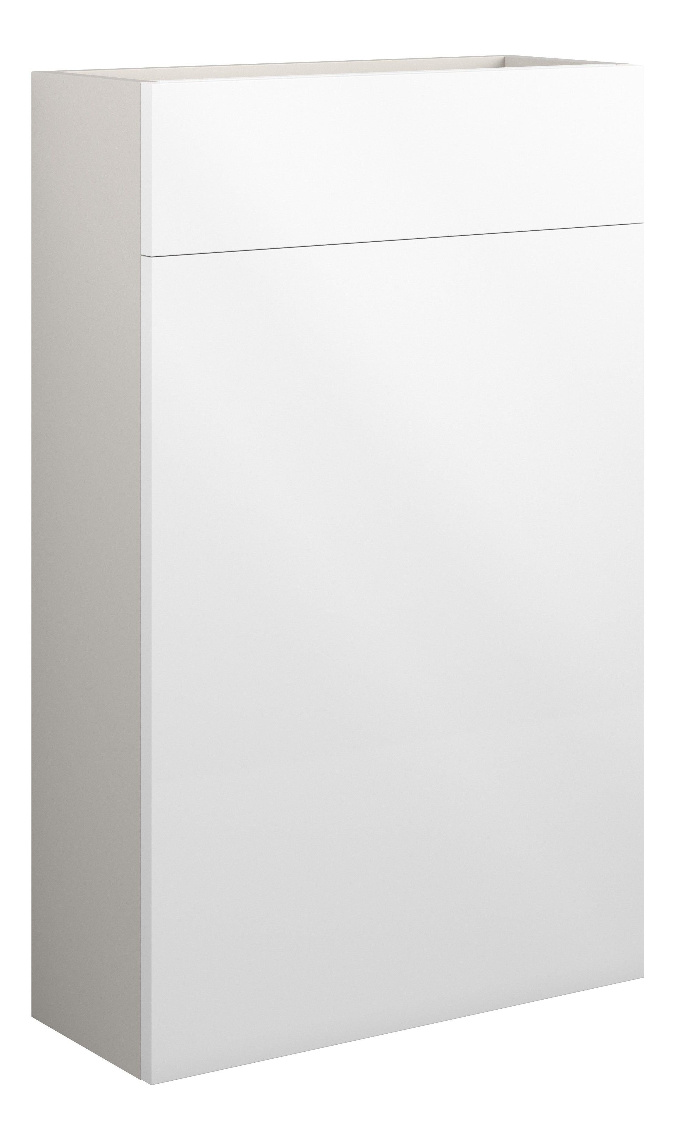 Adula Slim WC Unit 500mm White Gloss (Grey Cabinet) [PLUM110410]