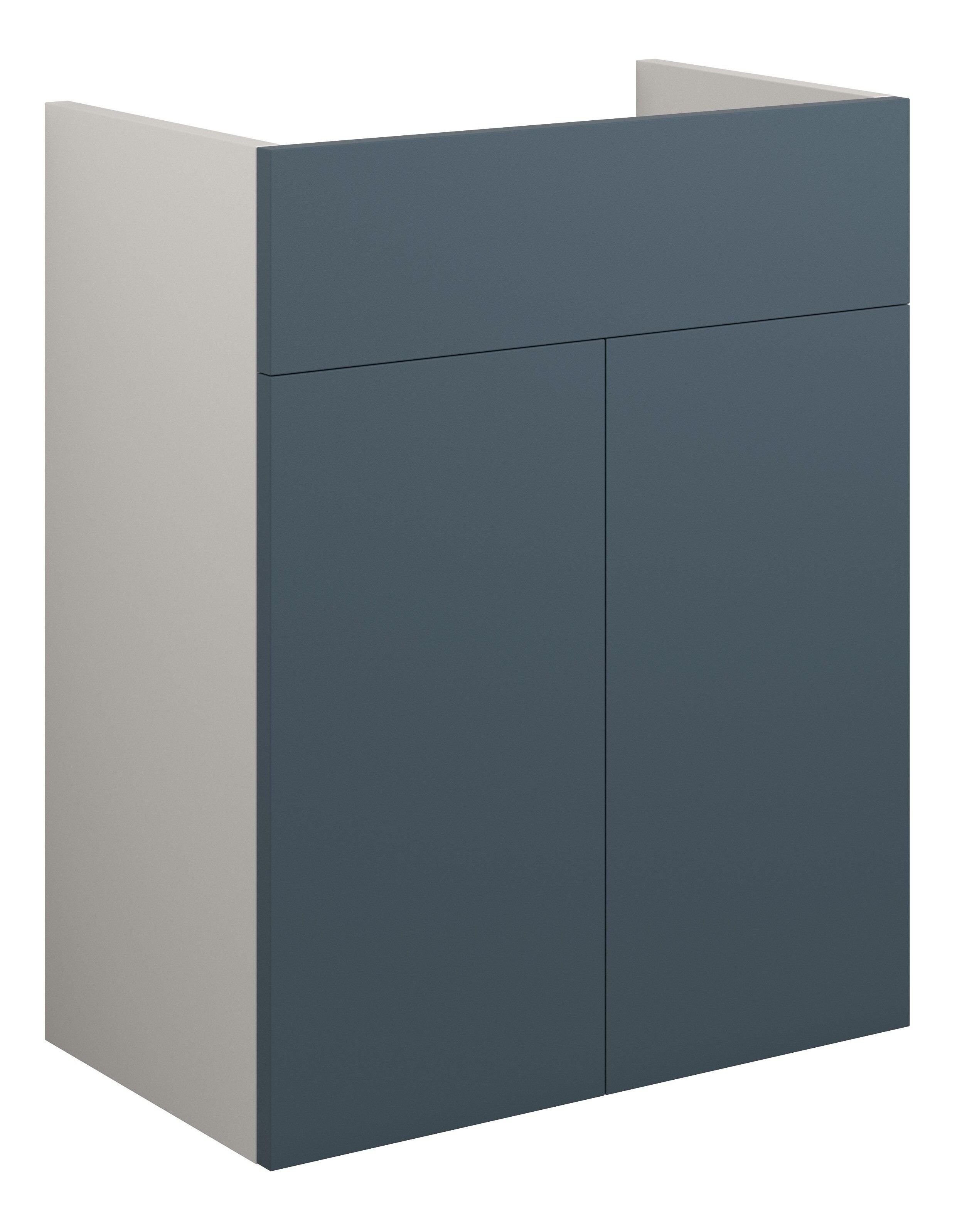 Adula Standard Basin Unit 500mm (2 Door) Matt Arley Blue (Grey Cabinet) [PLUM110898]