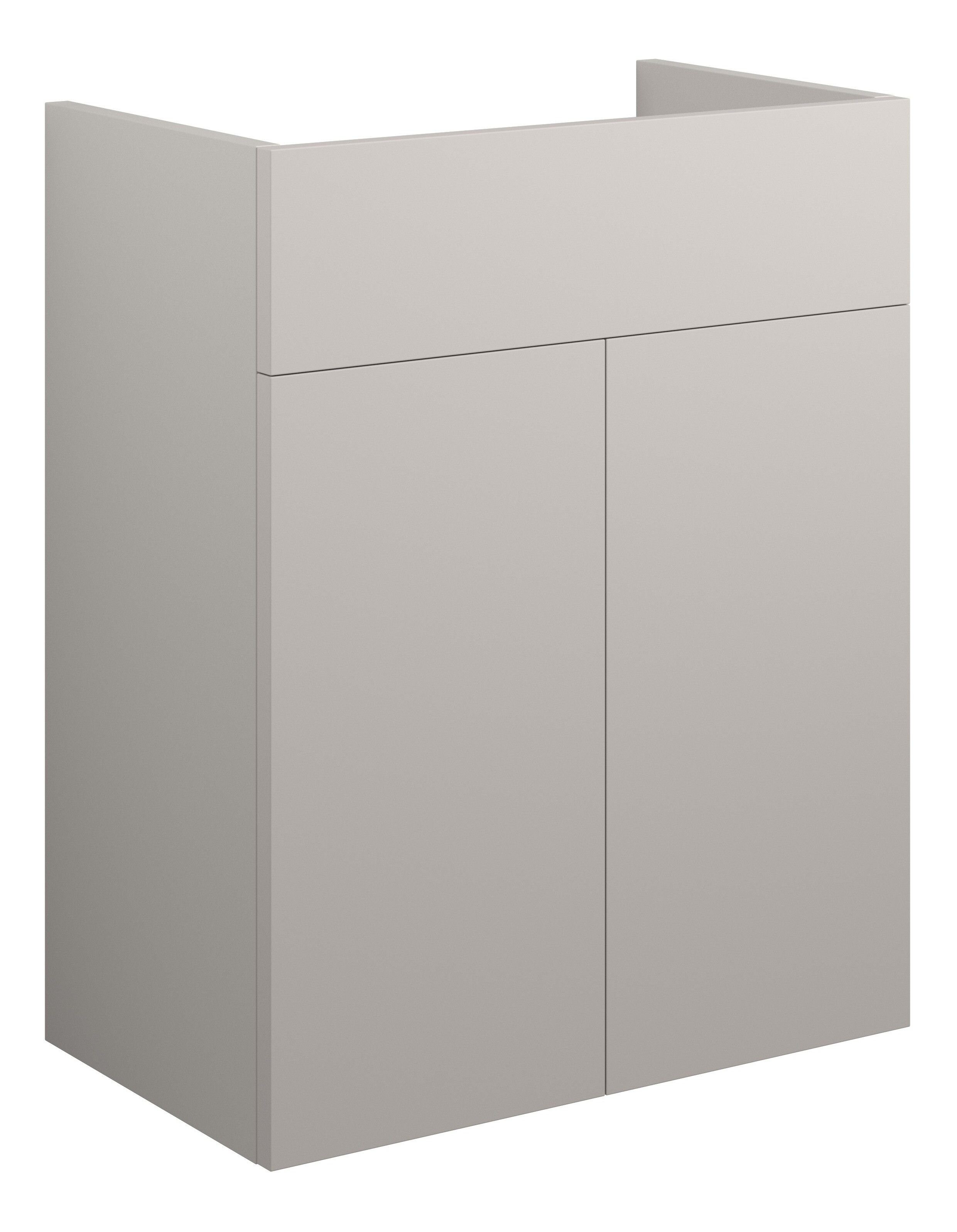 Adula Standard Basin Unit 500mm (2 Door) Matt Dove Grey (Grey Cabinet) [PLUM110543]