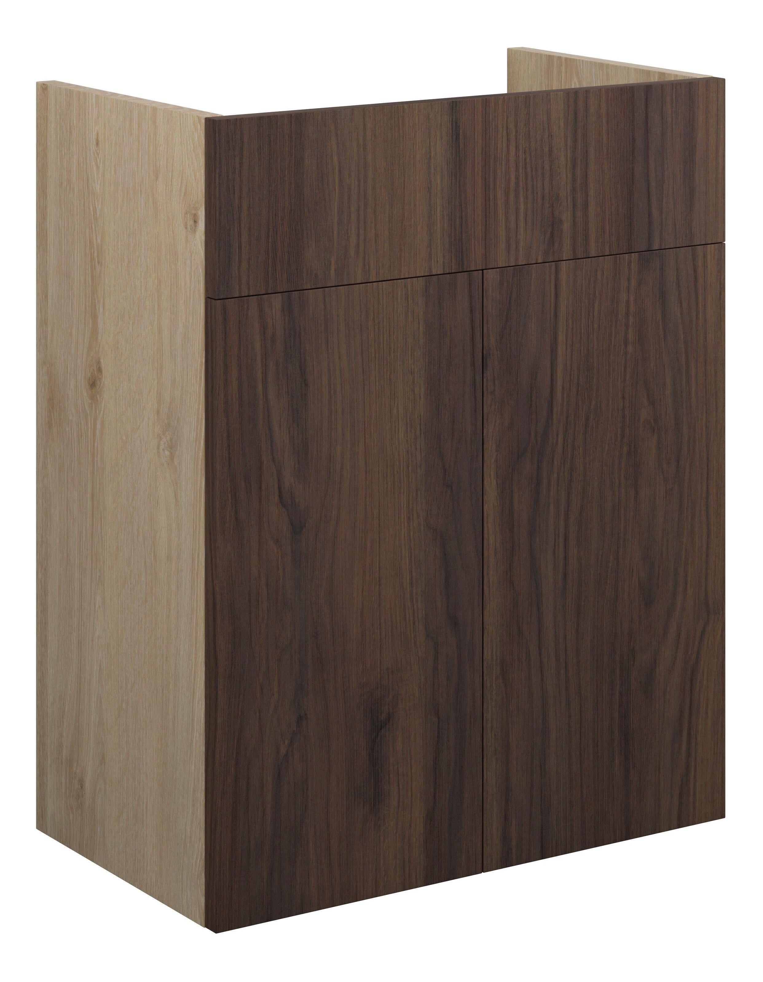 Adula Standard Basin Unit 500mm (2 Door) Warm Walnut (Oak Cabinet) [PLUM110828]