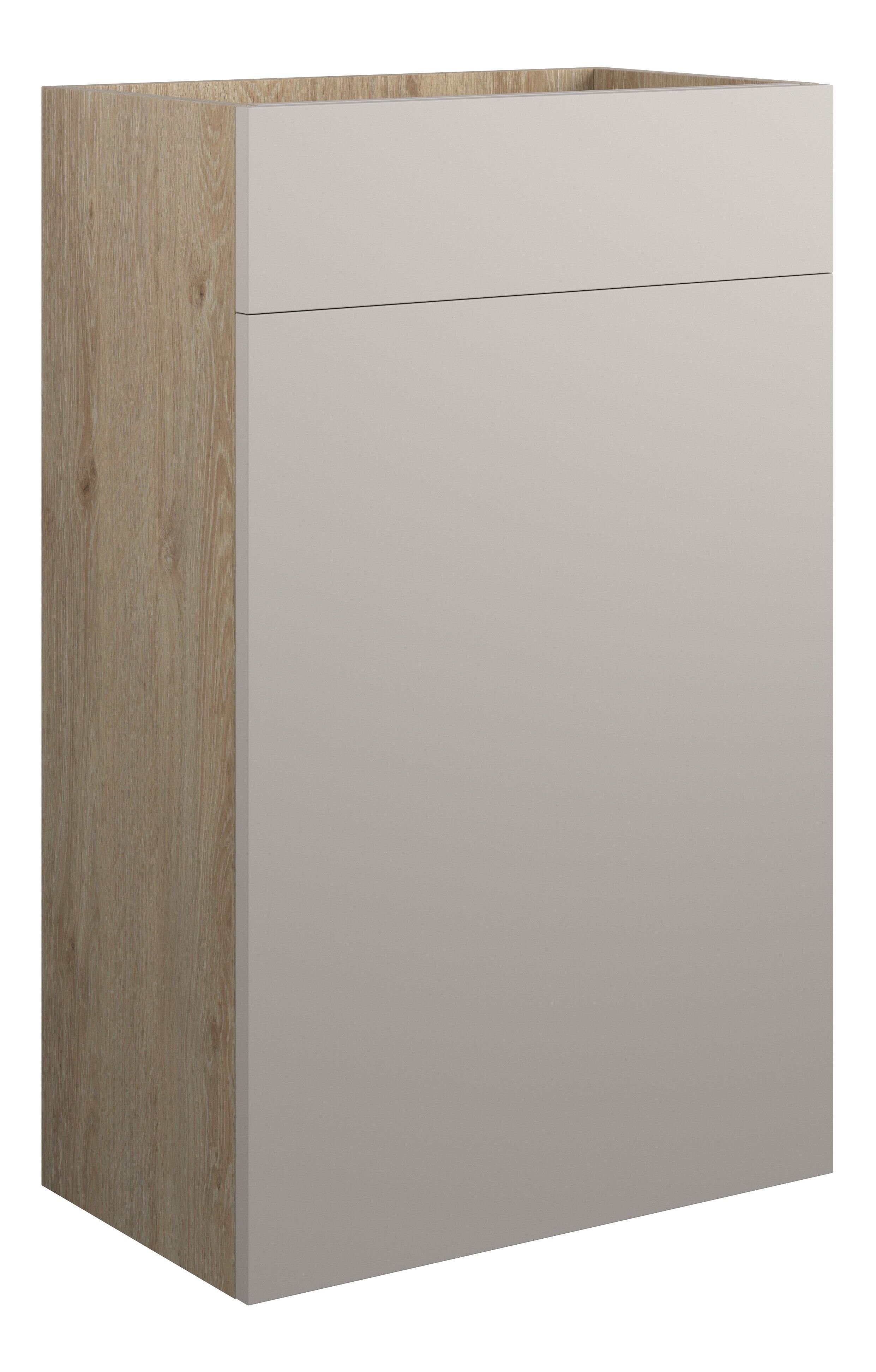 Adula Standard WC Unit 500mm Matt Dove Grey (Oak Cabinet) [PLUM110556]