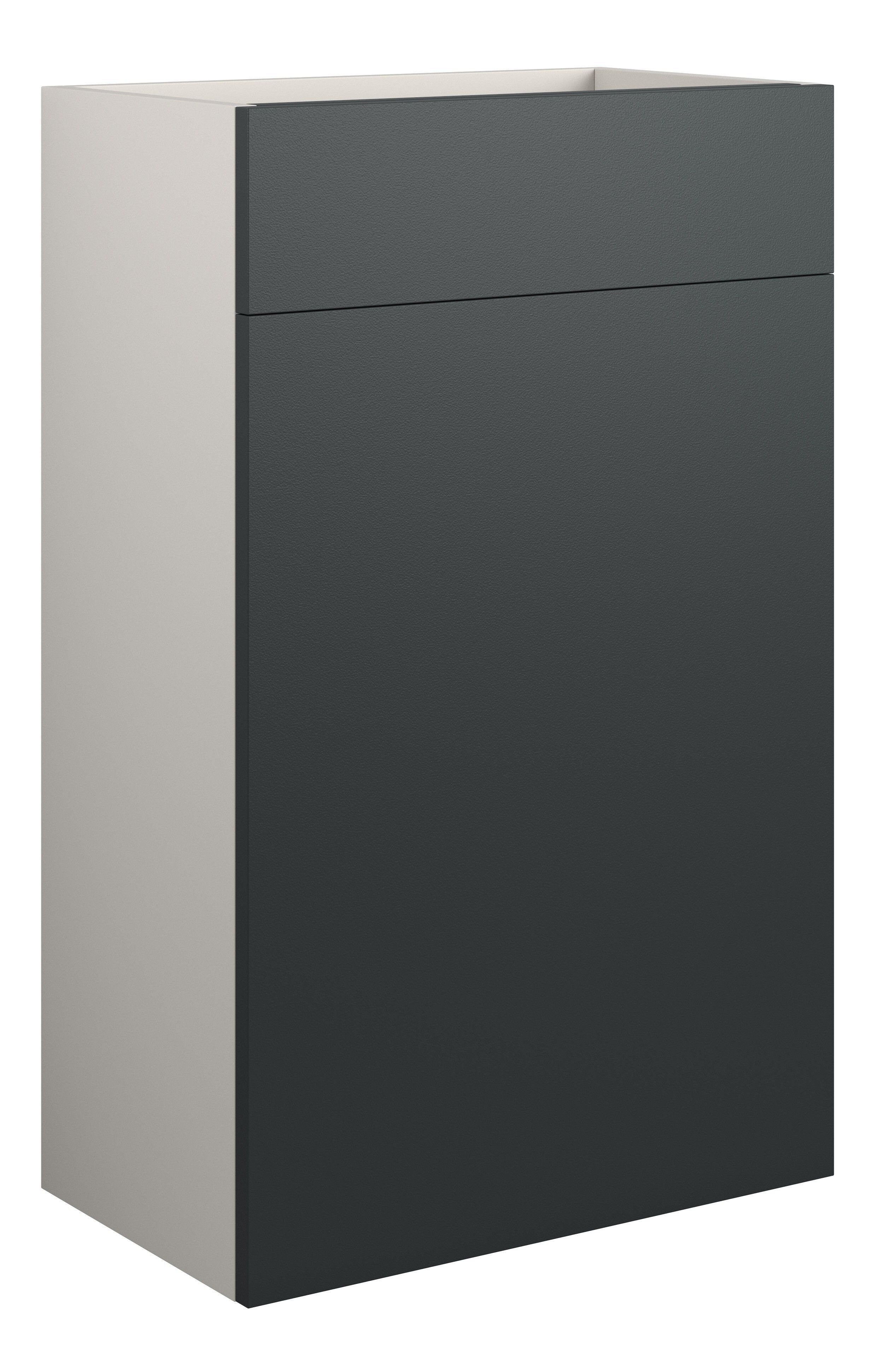 Adula Standard WC Unit 500mm Matt Graphite Grey (Grey Cabinet) [PLUM110484]