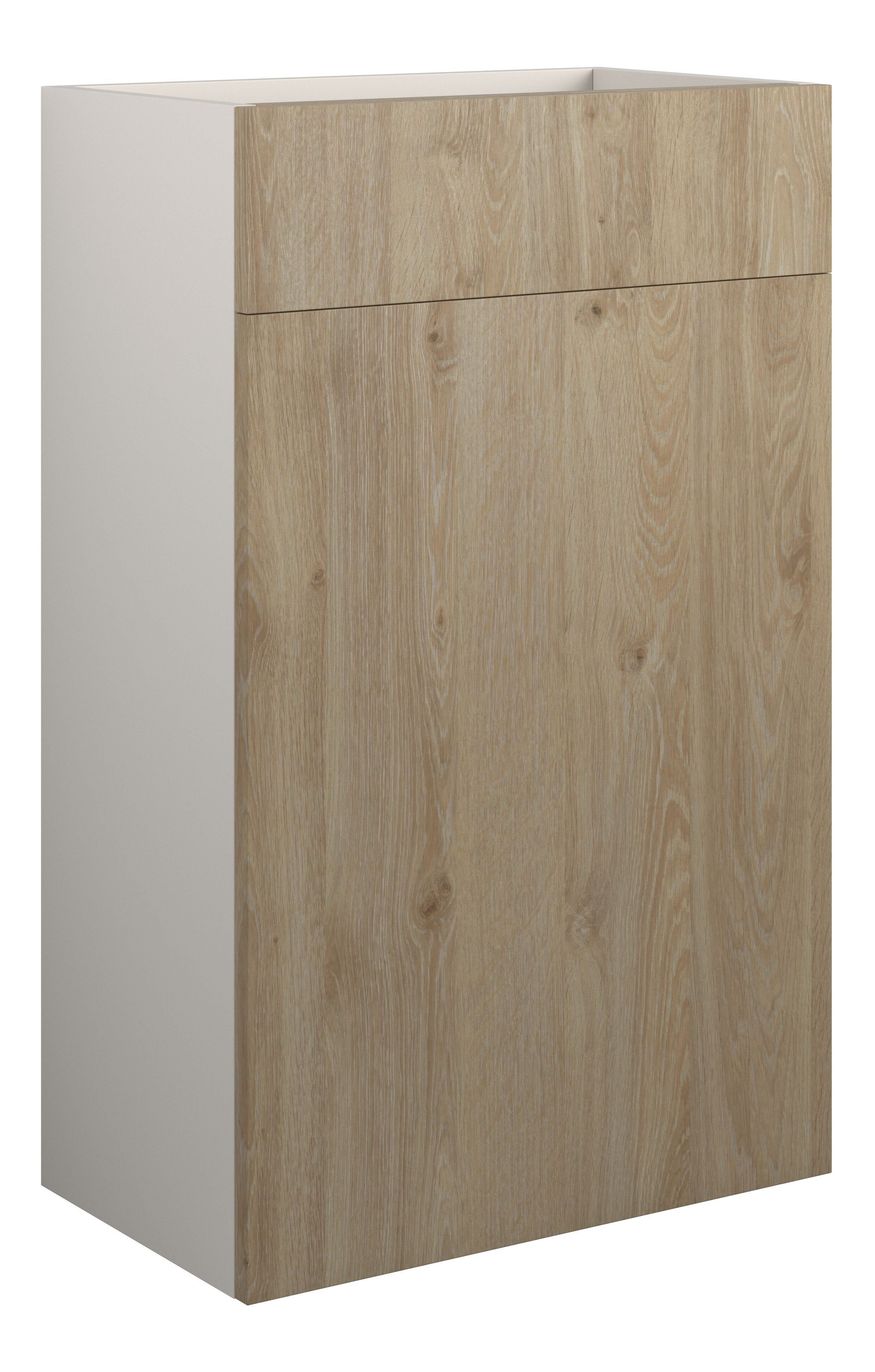 Adula Standard WC Unit 500mm Havana Oak (Grey Cabinet) [PLUM110626]