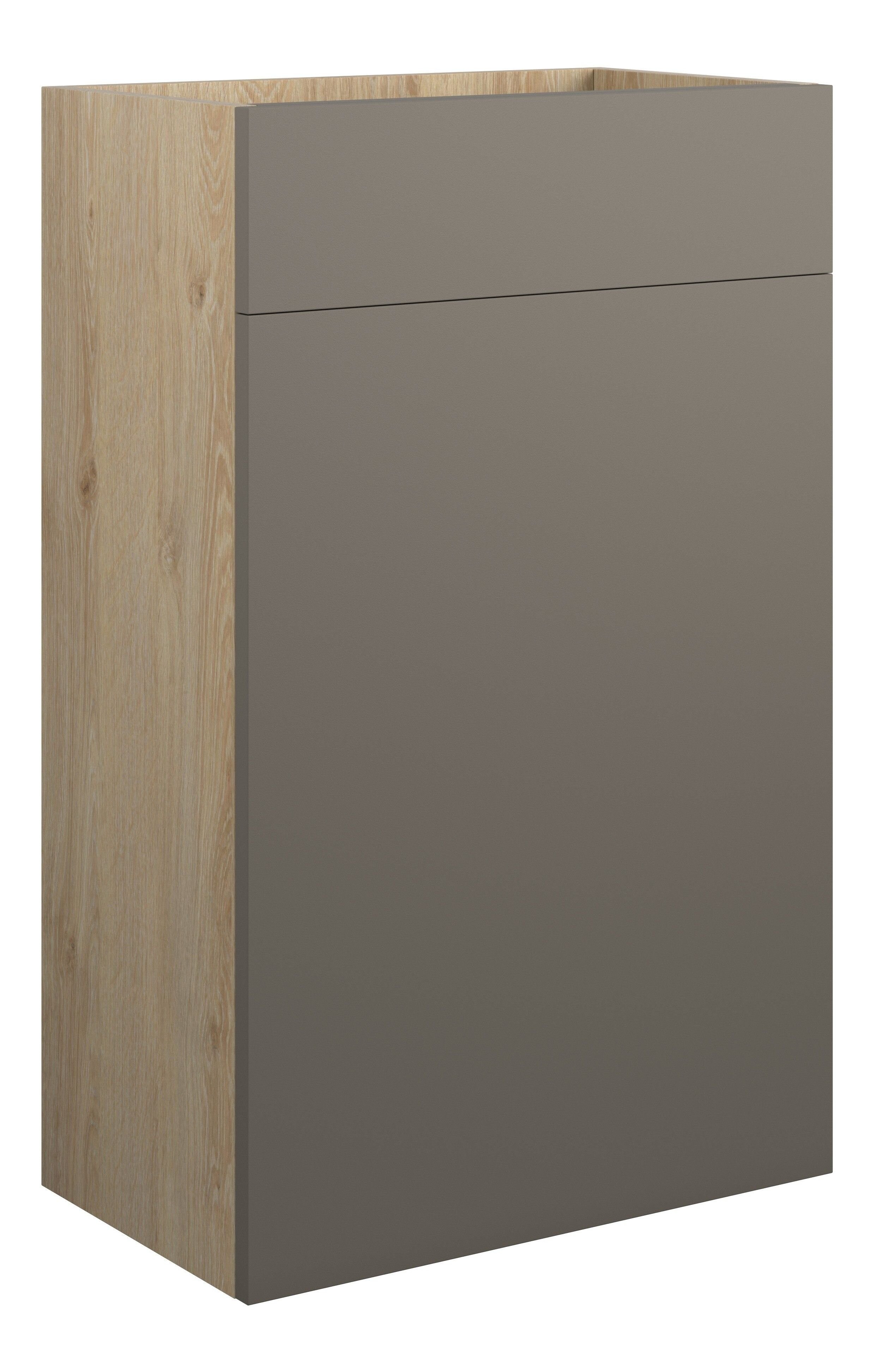 Adula Standard WC Unit 500mm Matt Stone (Oak Cabinet) [PLUM110698]