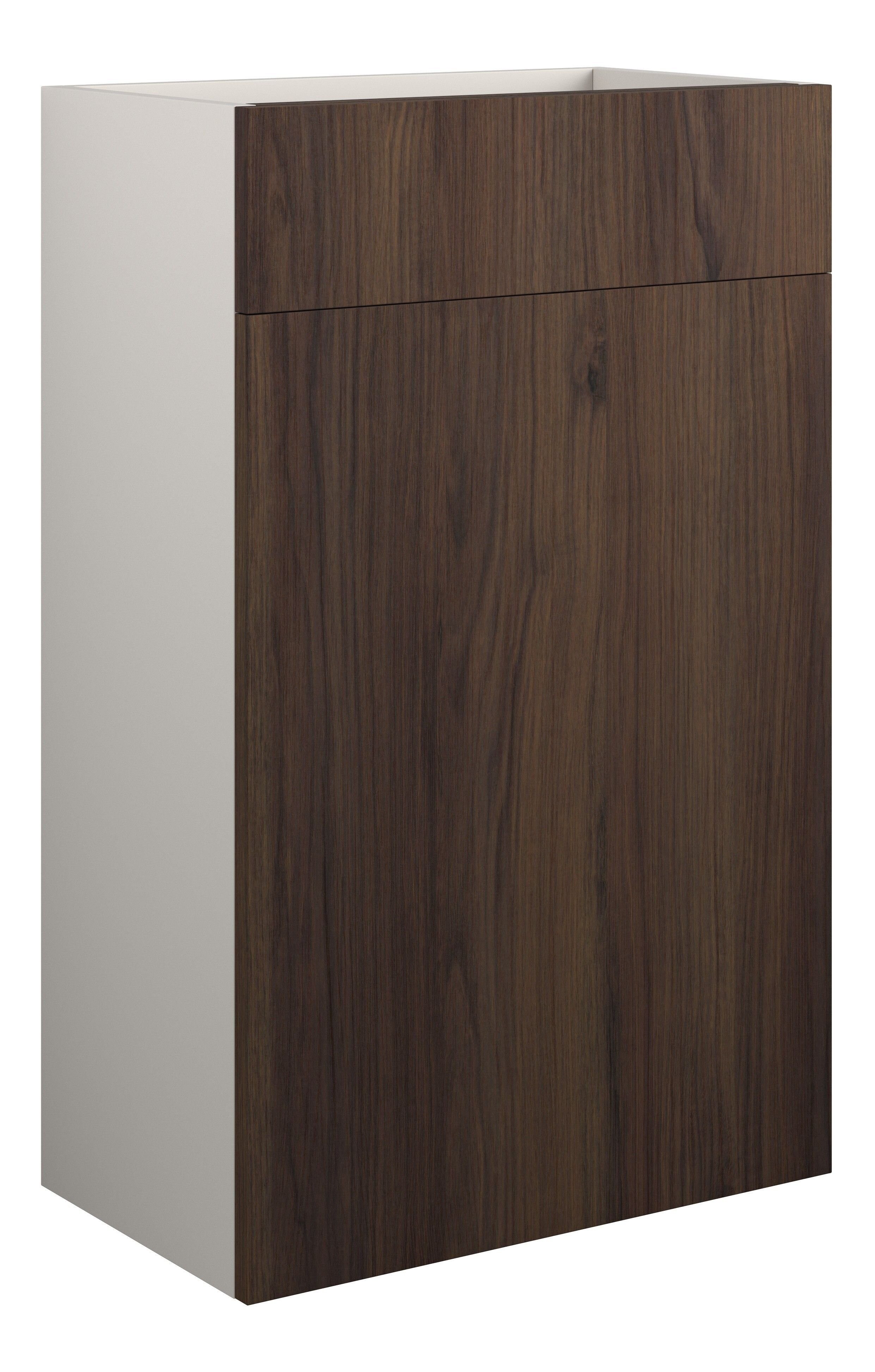 Adula Standard WC Unit 500mm White Gloss (Grey Cabinet) [PLUM110413]