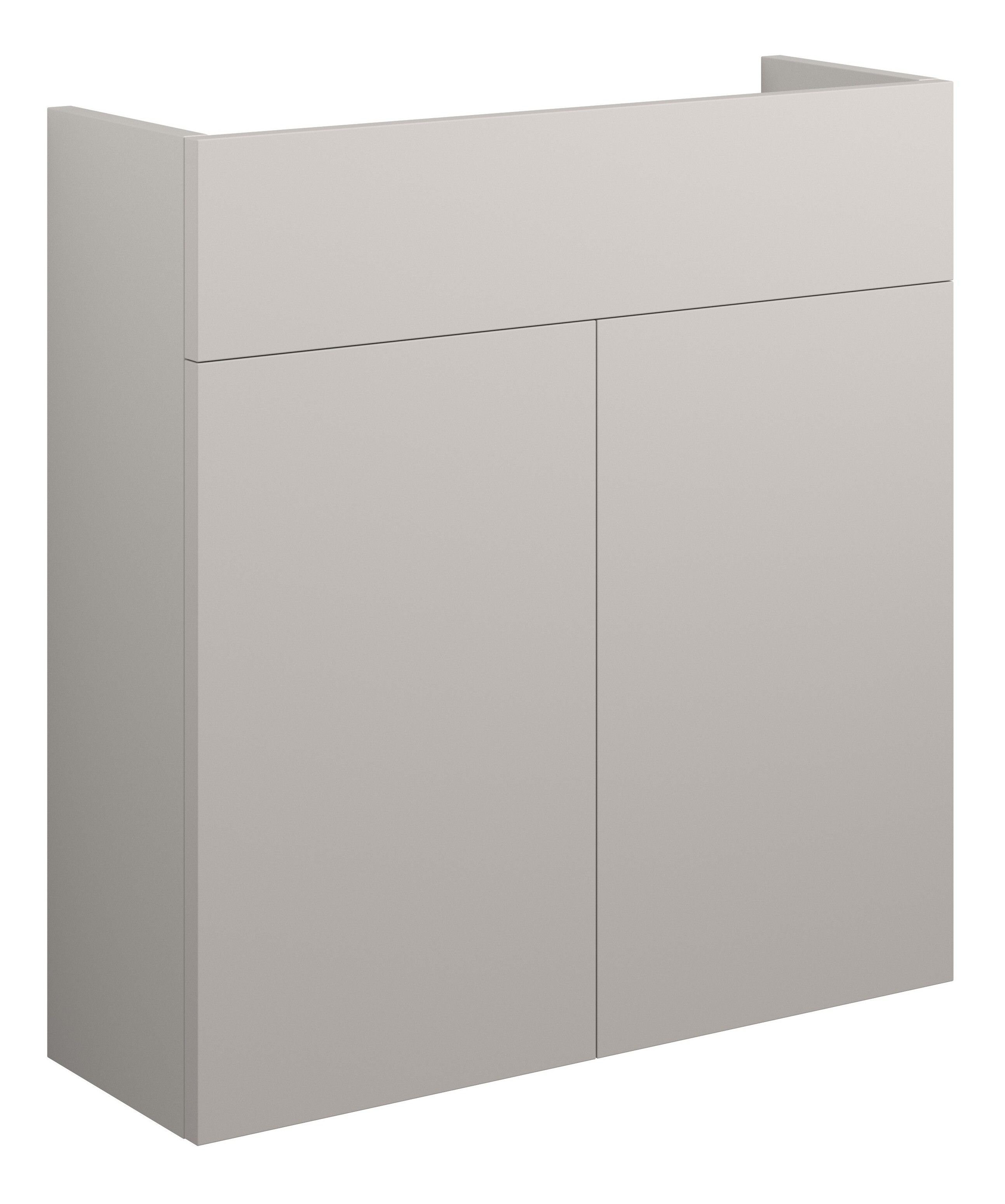 Adula Slim Basin Unit 600mm (2 Door) Matt Dove Grey (Grey Cabinet) [PLUM110546]