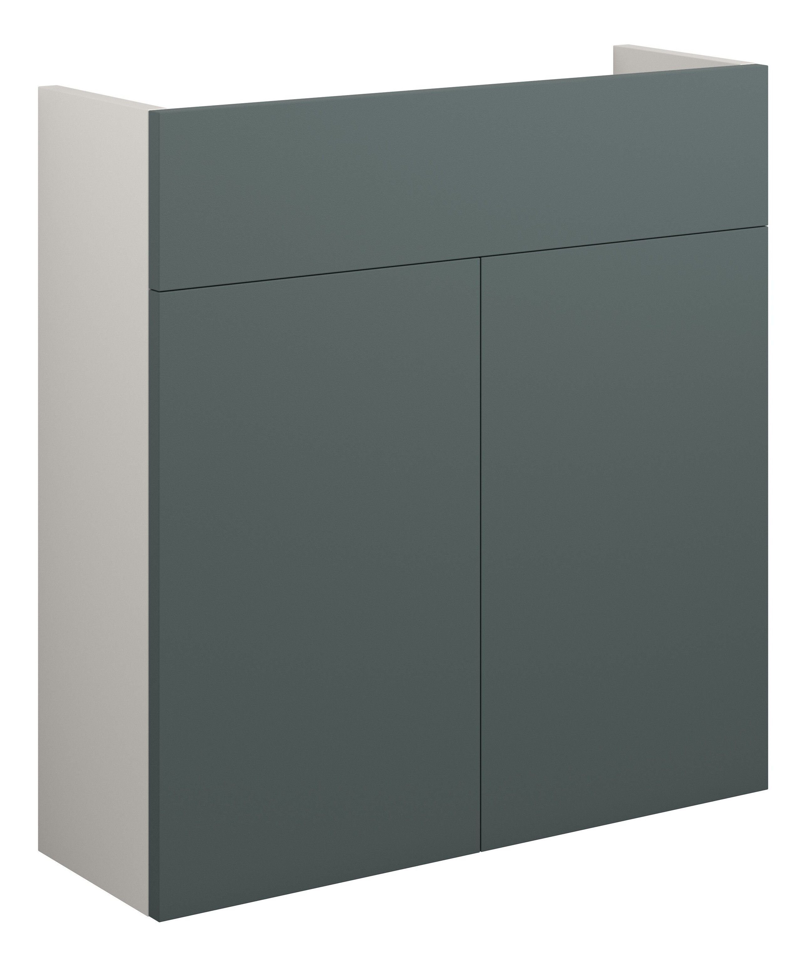Adula Slim Basin Unit 600mm (2 Door) Matt Green (Grey Cabinet) [PLUM110759]
