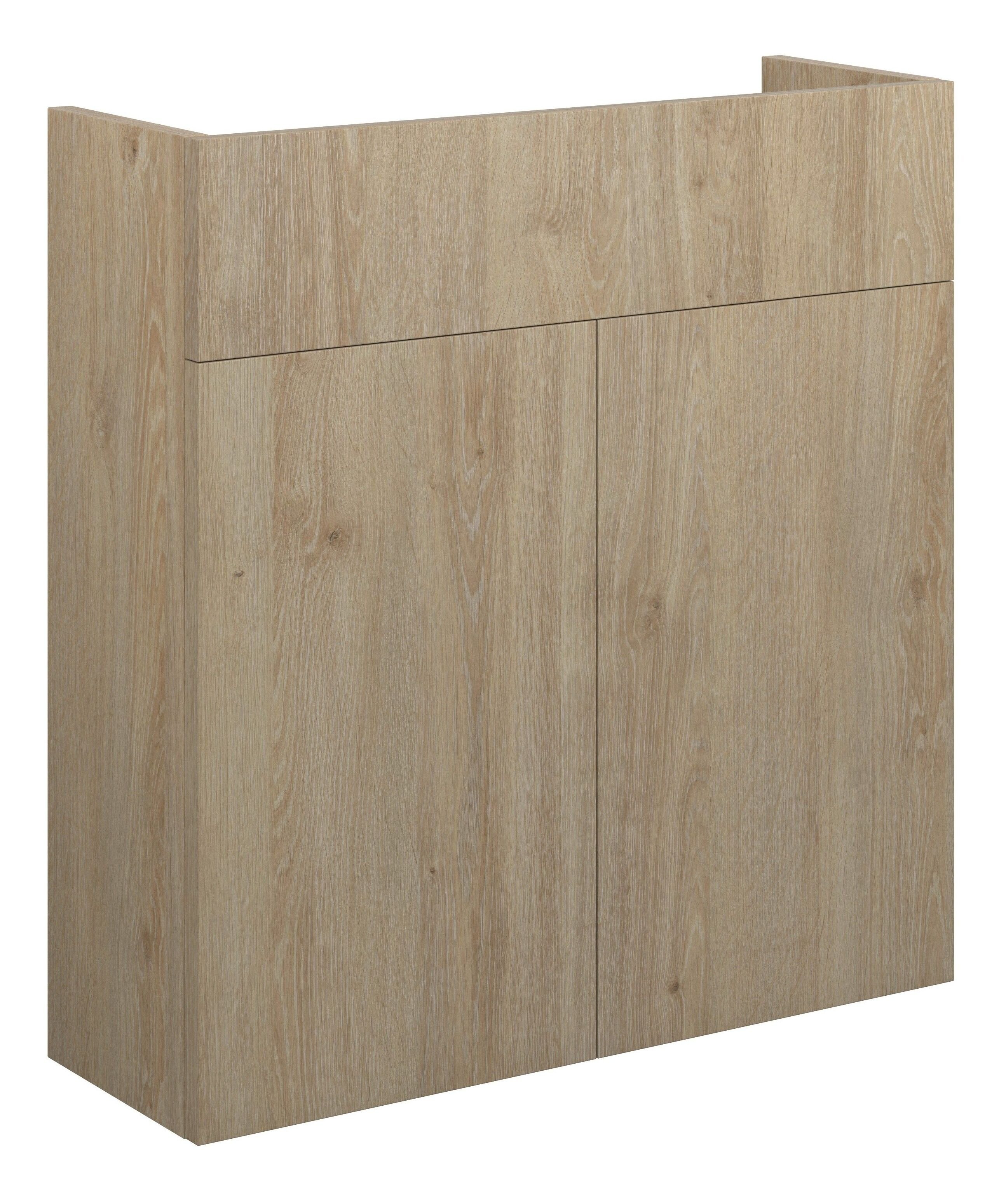 Adula Slim Basin Unit 600mm (2 Door) Havana Oak (Oak Cabinet) [PLUM110618]