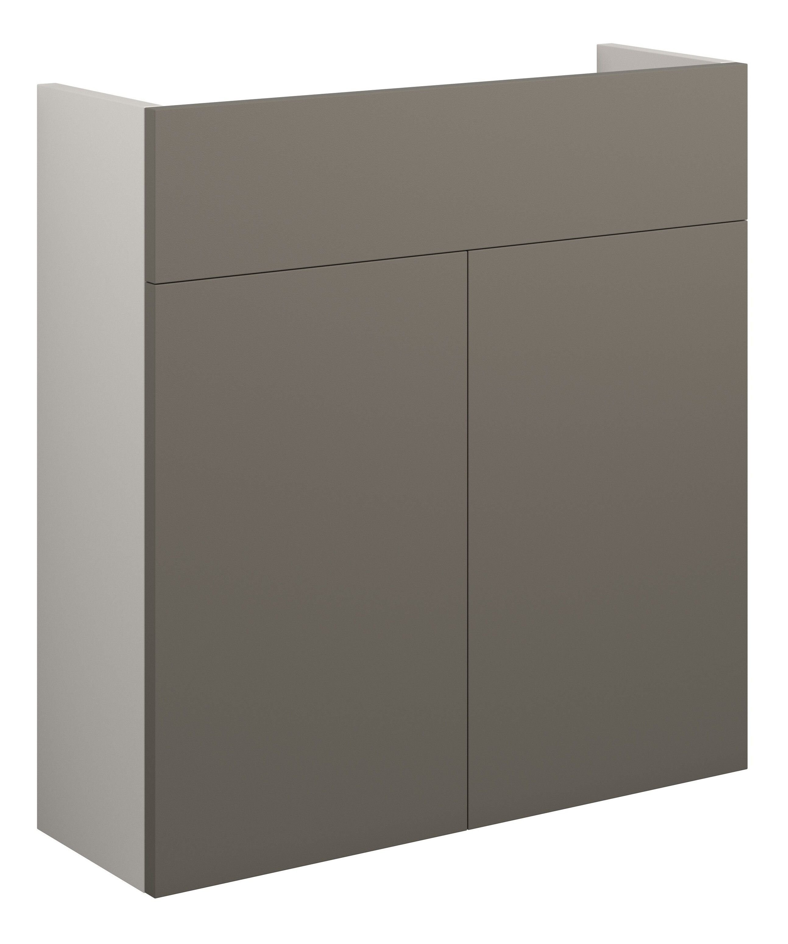 Adula Slim Basin Unit 600mm (2 Door) Matt Stone (Grey Cabinet) [PLUM110688]