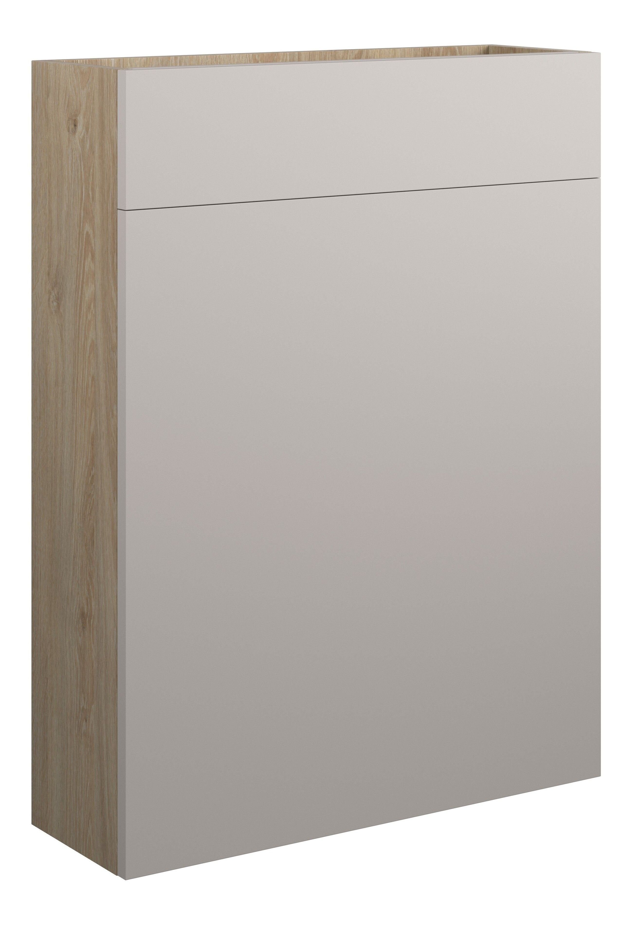 Adula Slim WC Unit 600mm Matt Dove Grey (Oak Cabinet) [PLUM110559]