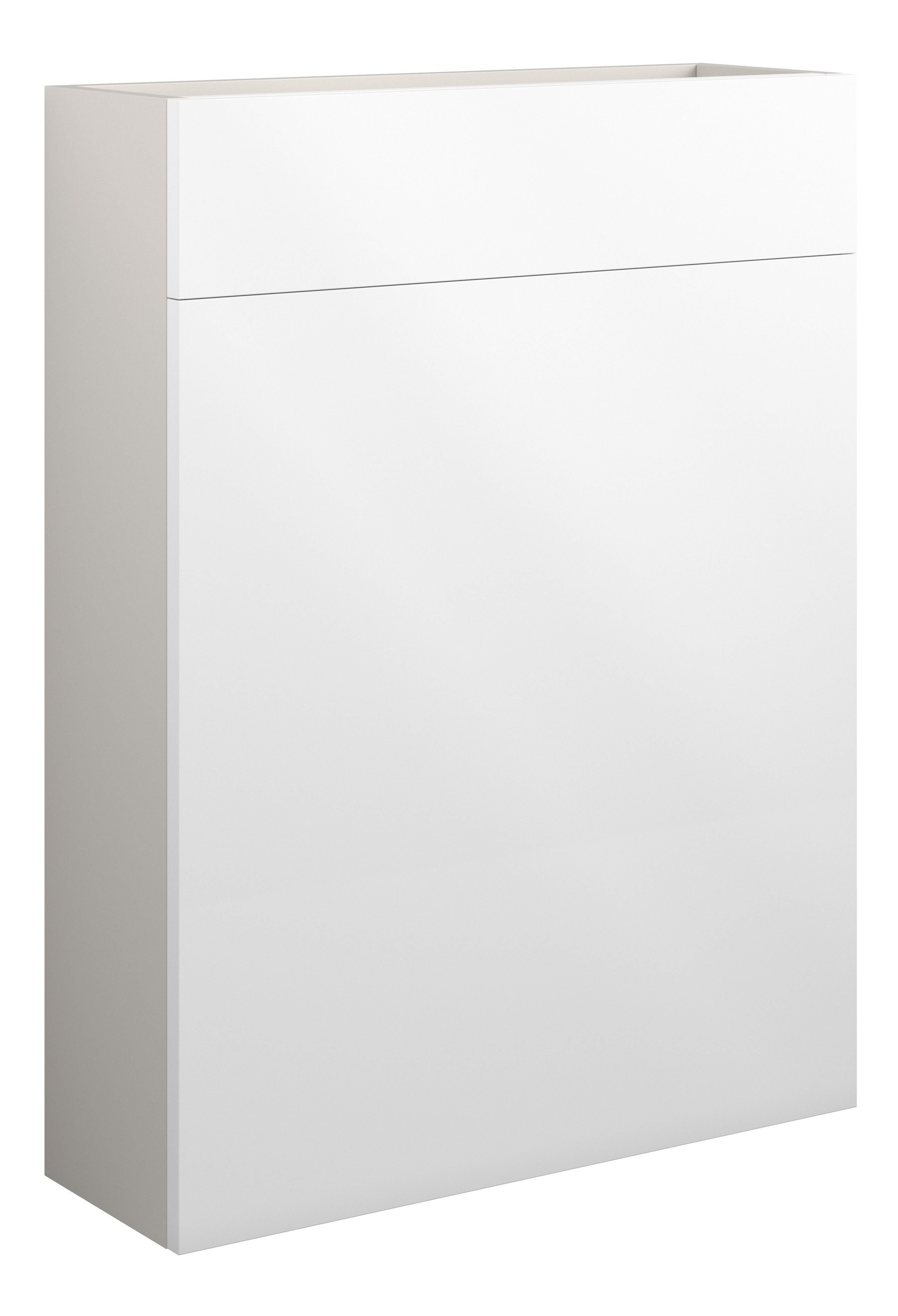 Adula Slim WC Unit 600mm White Gloss (Grey Cabinet) [PLUM110416]