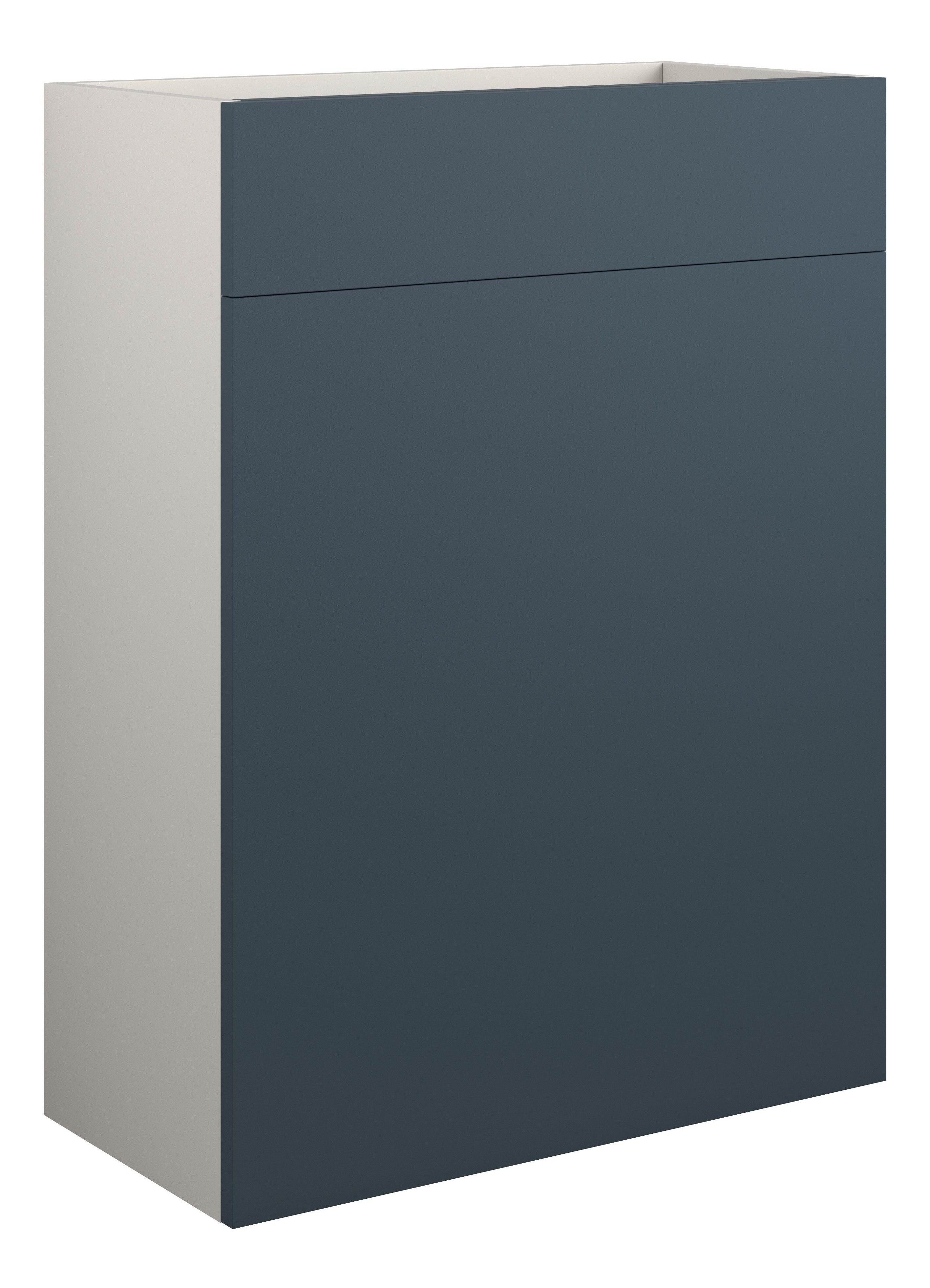 Adula Standard WC Unit 600mm Matt Arley Blue (Grey Cabinet) [PLUM110916]