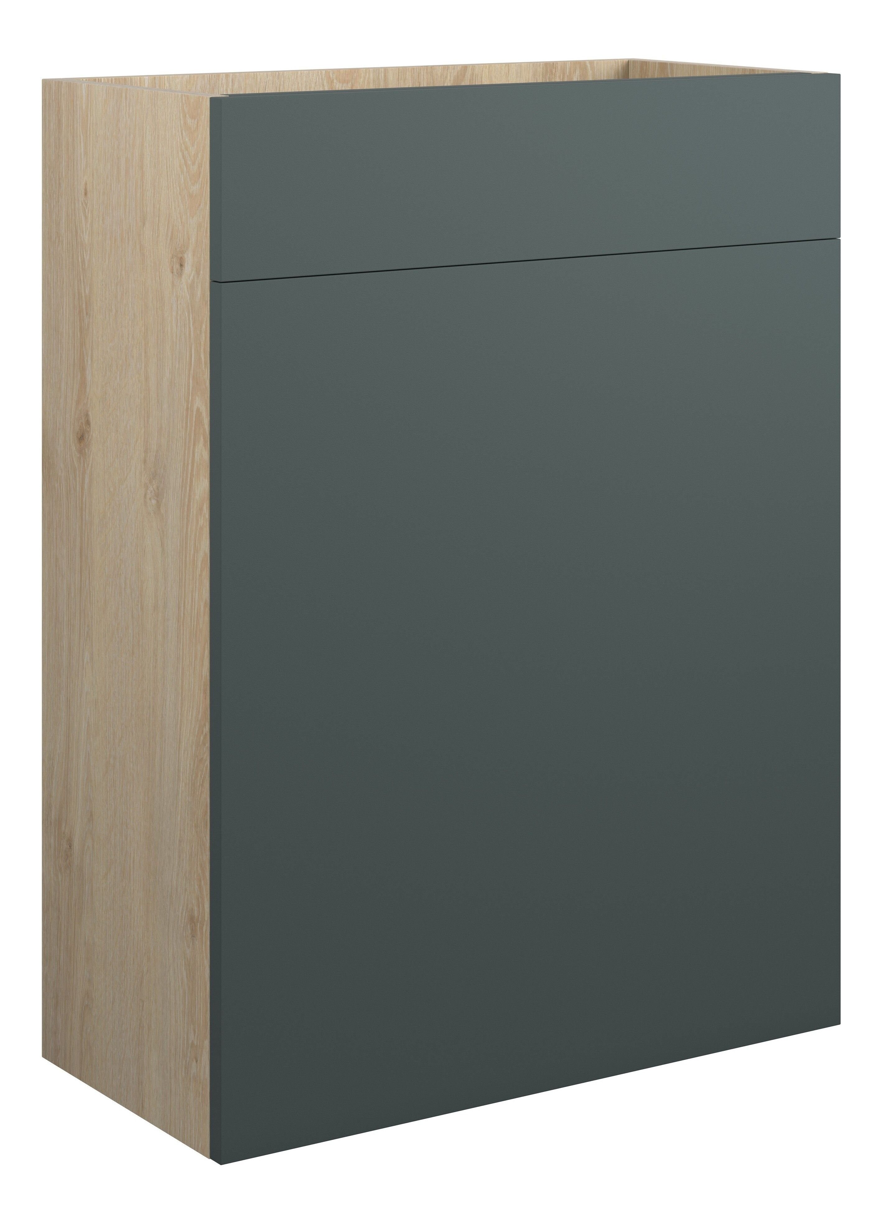 Adula Standard WC Unit 600mm Matt Green (Oak Cabinet) [PLUM110775]