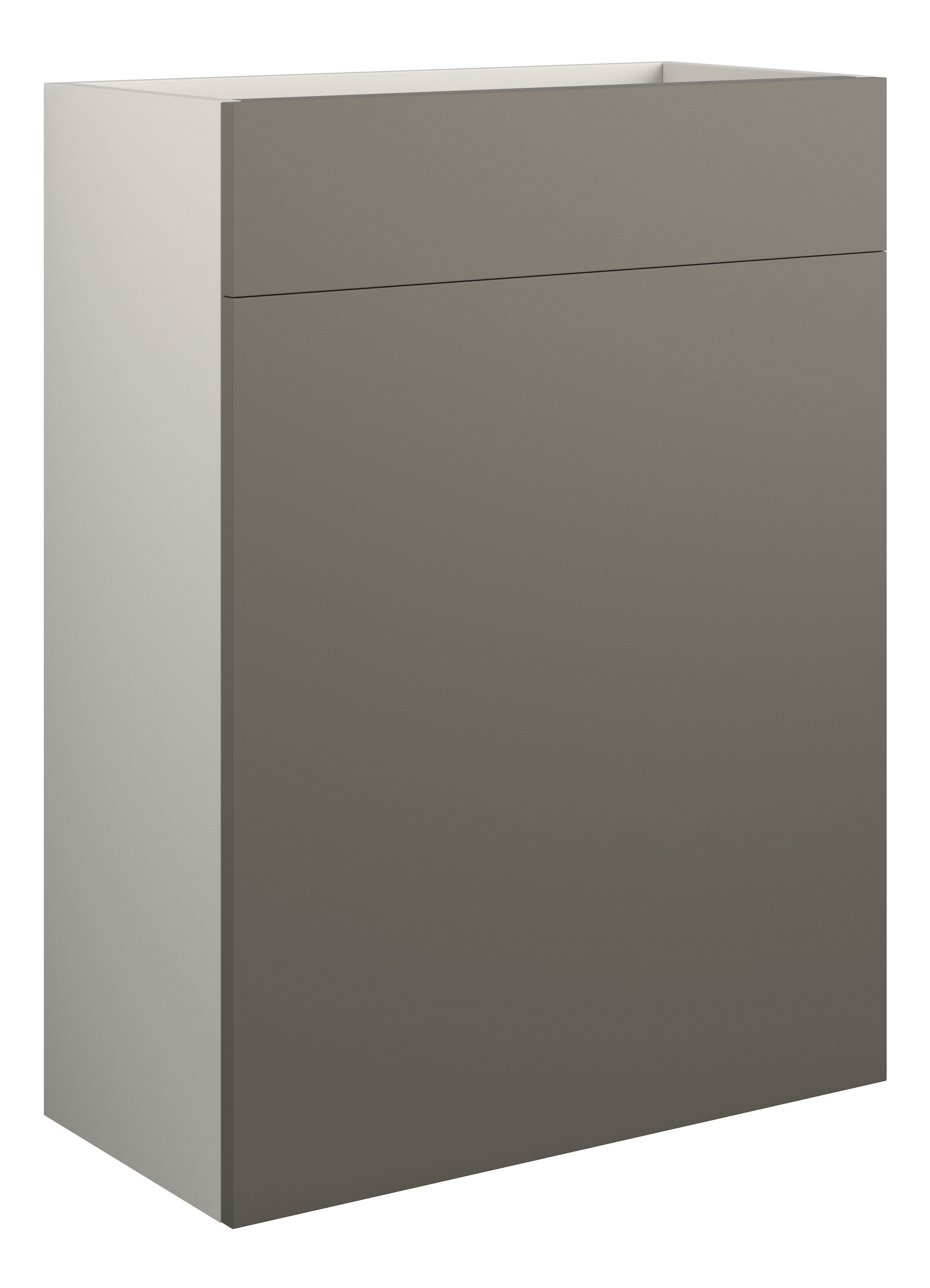 Adula Standard WC Unit 600mm Matt Stone (Grey Cabinet) [PLUM110703]
