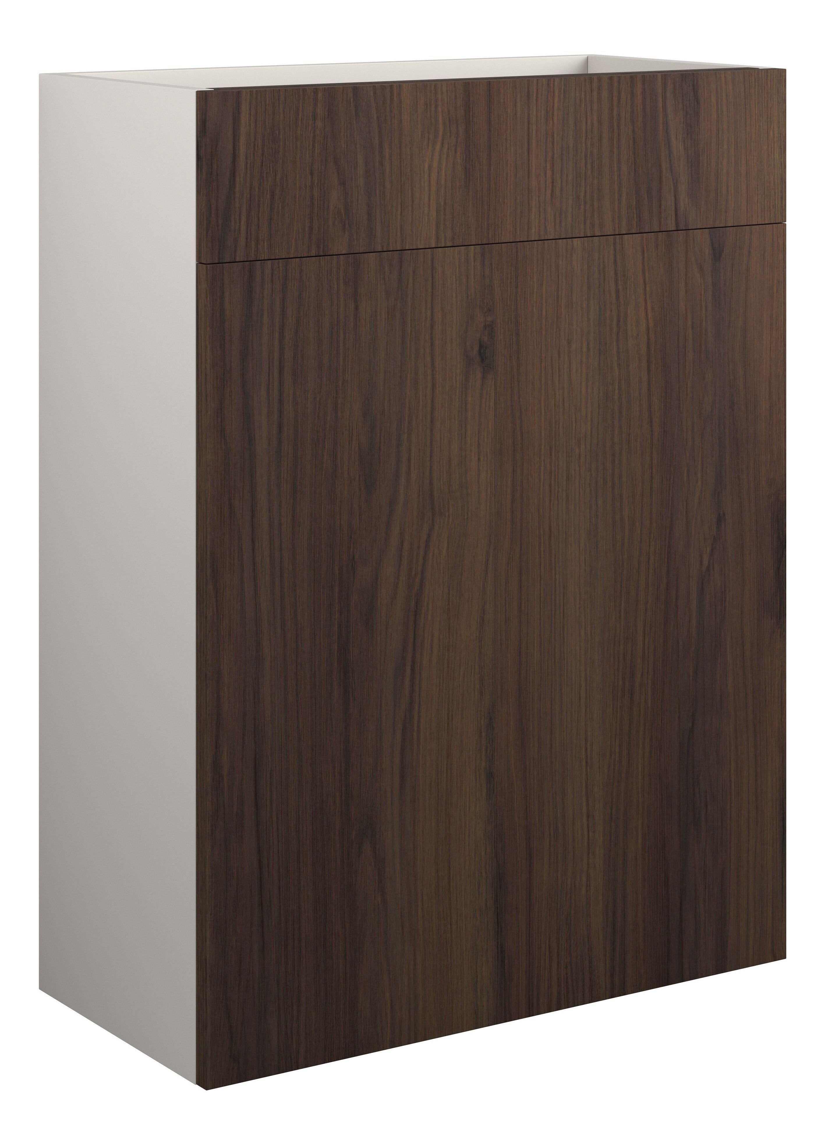 Adula Standard WC Unit 600mm Warm Walnut (Grey Cabinet) [PLUM110845]