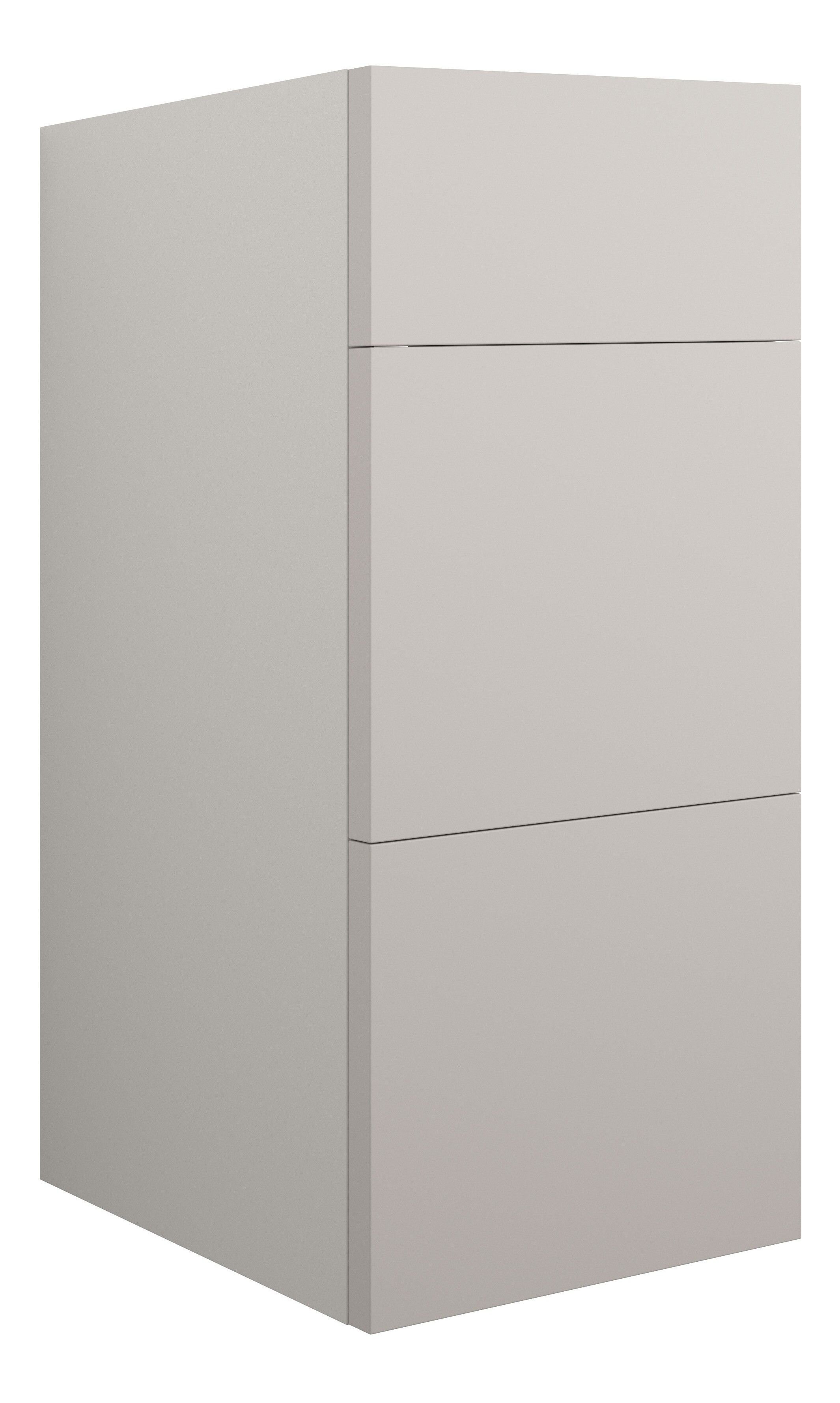Adula Standard 3 Drawer Unit 300mm Matt Dove Grey (Grey Cabinet) [PLUM110534]