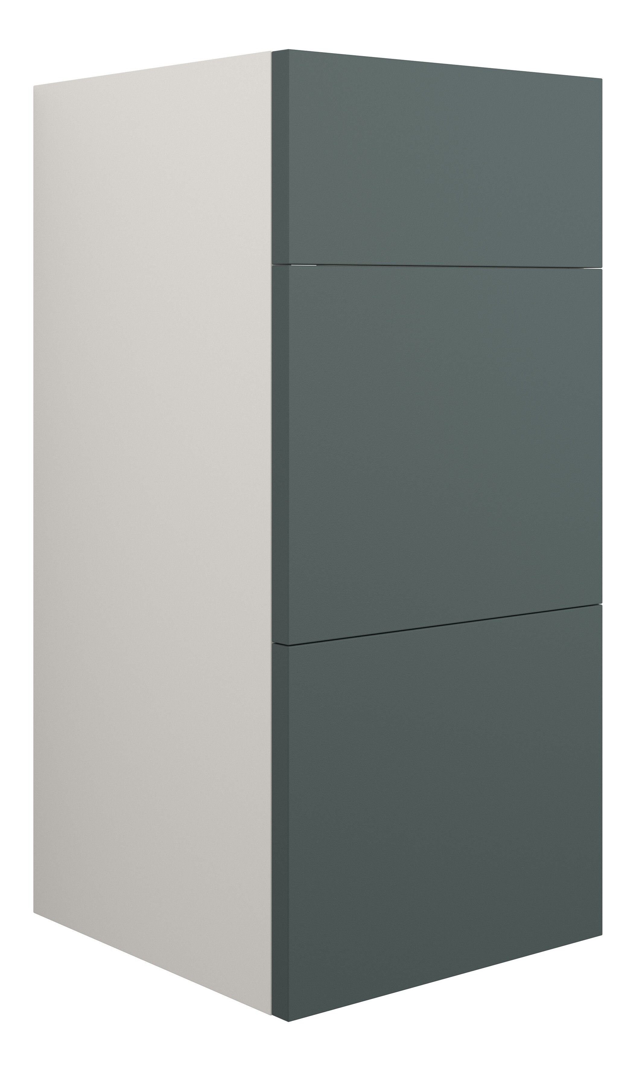 Adula Standard 3 Drawer Unit 300mm Matt Green (Grey Cabinet) [PLUM110747]