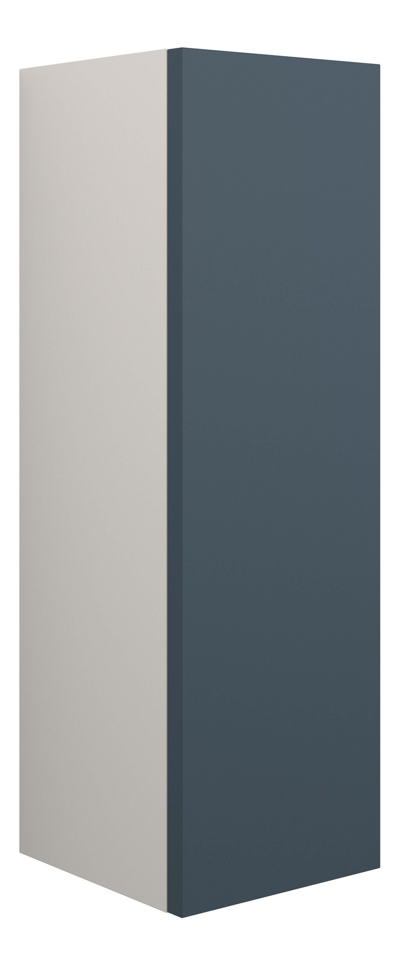 Adula Slim Base Unit 200mm (Single Door) Matt Arley Blue (Grey Cabinet) [PLUM110806]