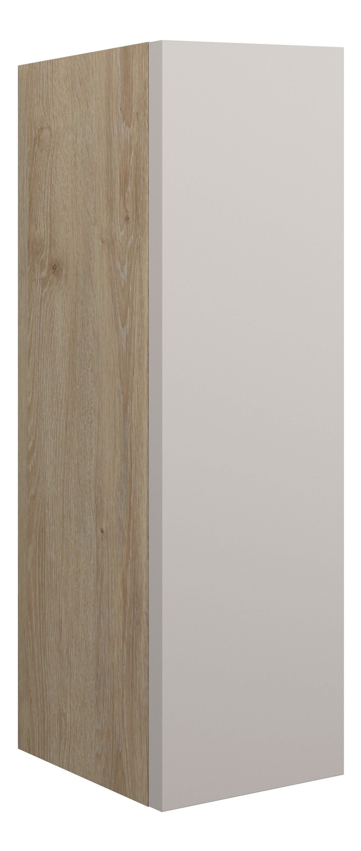 Adula Slim Base Unit 200mm (Single Door) Matt Dove Grey (Oak Cabinet) [PLUM110523]