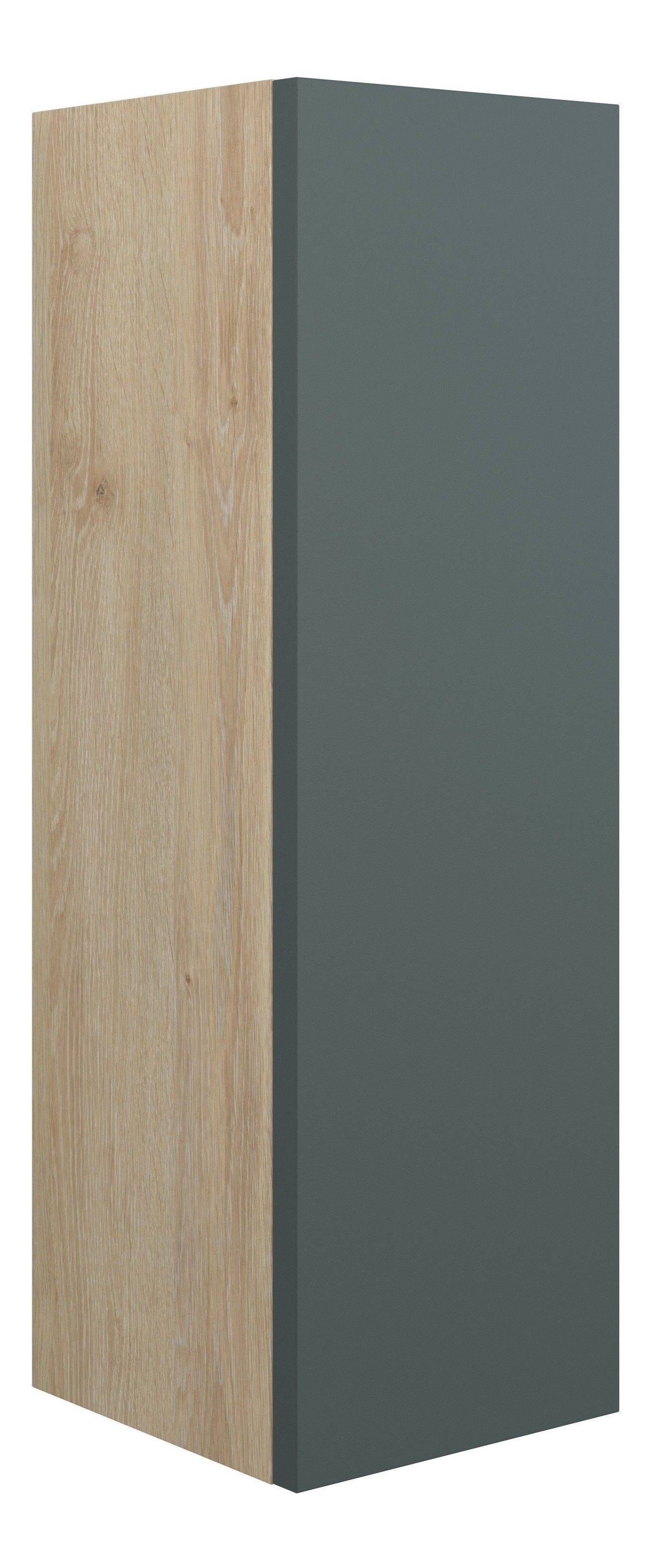 Adula Slim Base Unit 200mm (Single Door) Matt Green (Oak Cabinet) [PLUM110736]