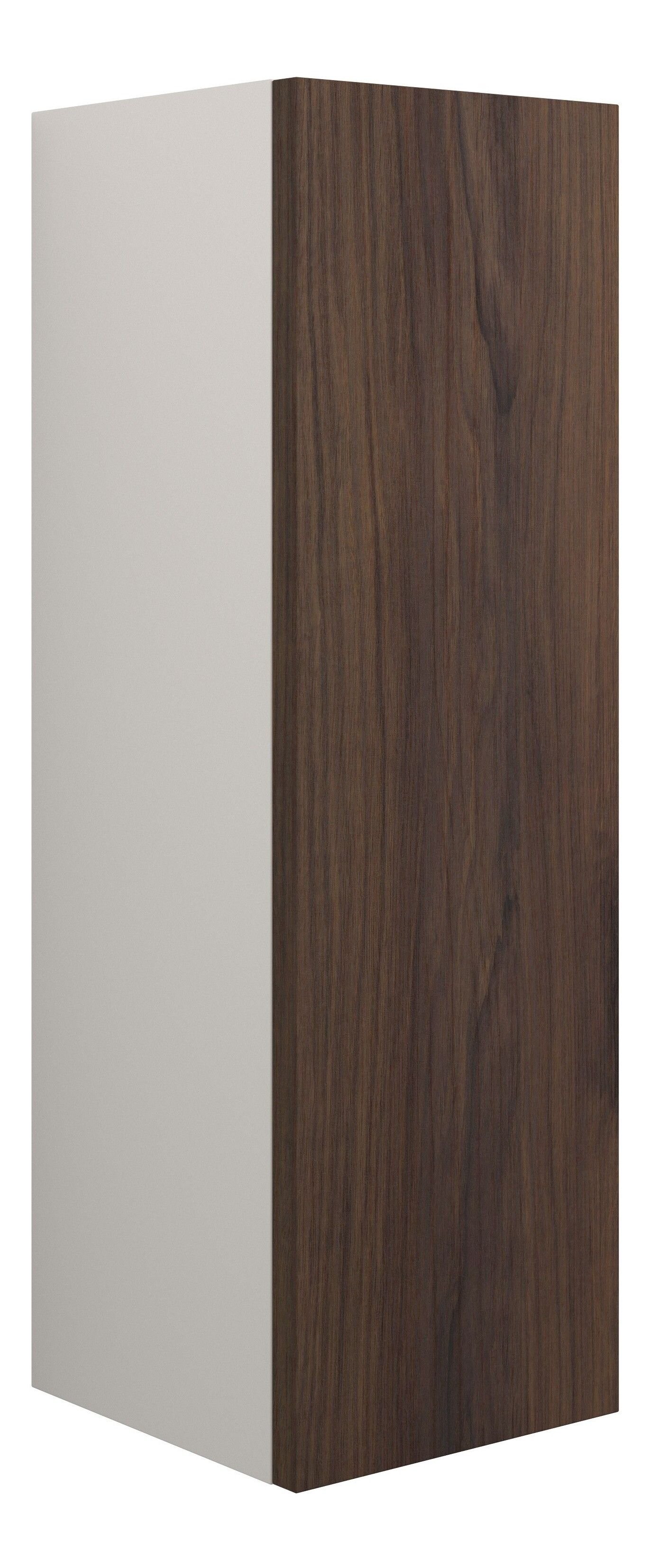 Adula Slim Base Unit 200mm (Single Door) Warm Walnut (Grey Cabinet) [PLUM110806]