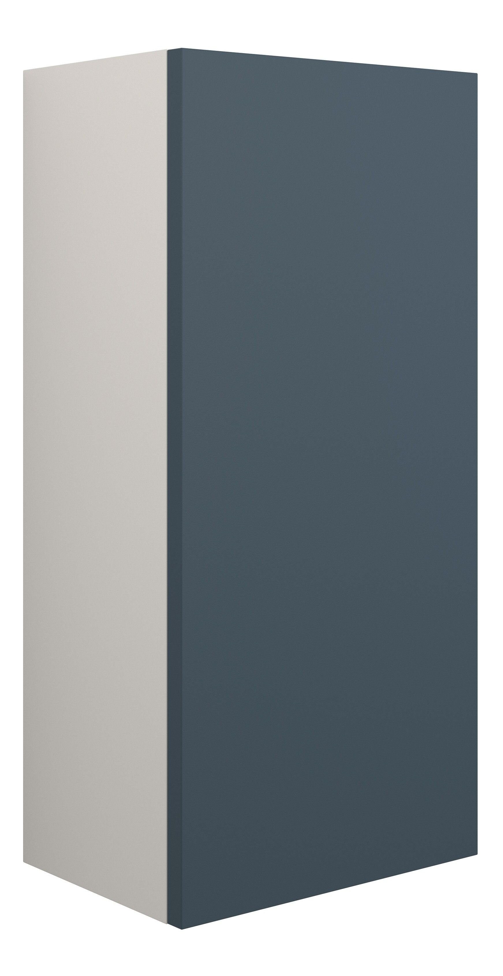 Adula Slim Base Unit 300mm (Single Door) Matt Arley Blue (Grey Cabinet) [PLUM110883]