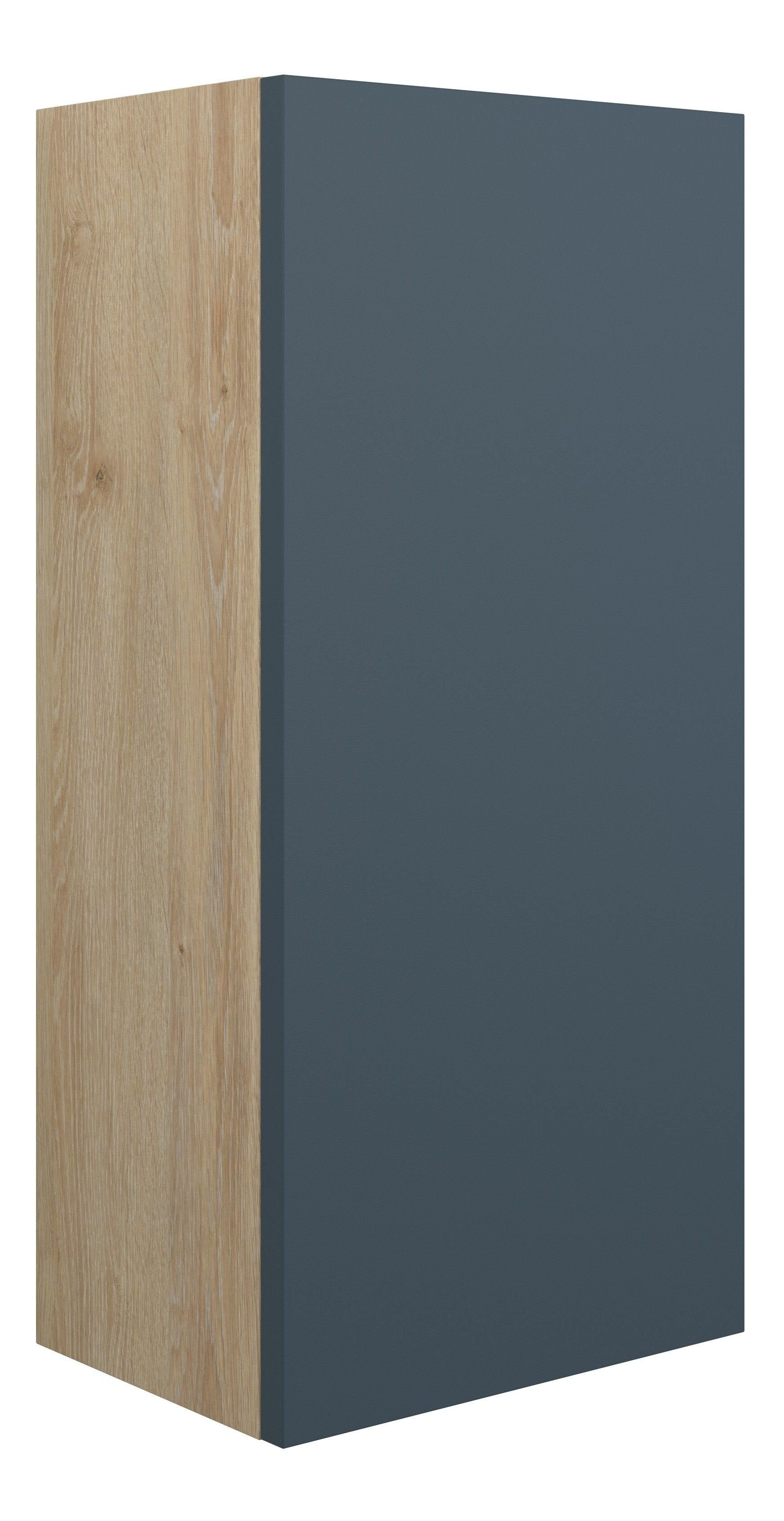 Adula Slim Base Unit 300mm (Single Door) Matt Arley Blue (Oak Cabinet) [PLUM110884]
