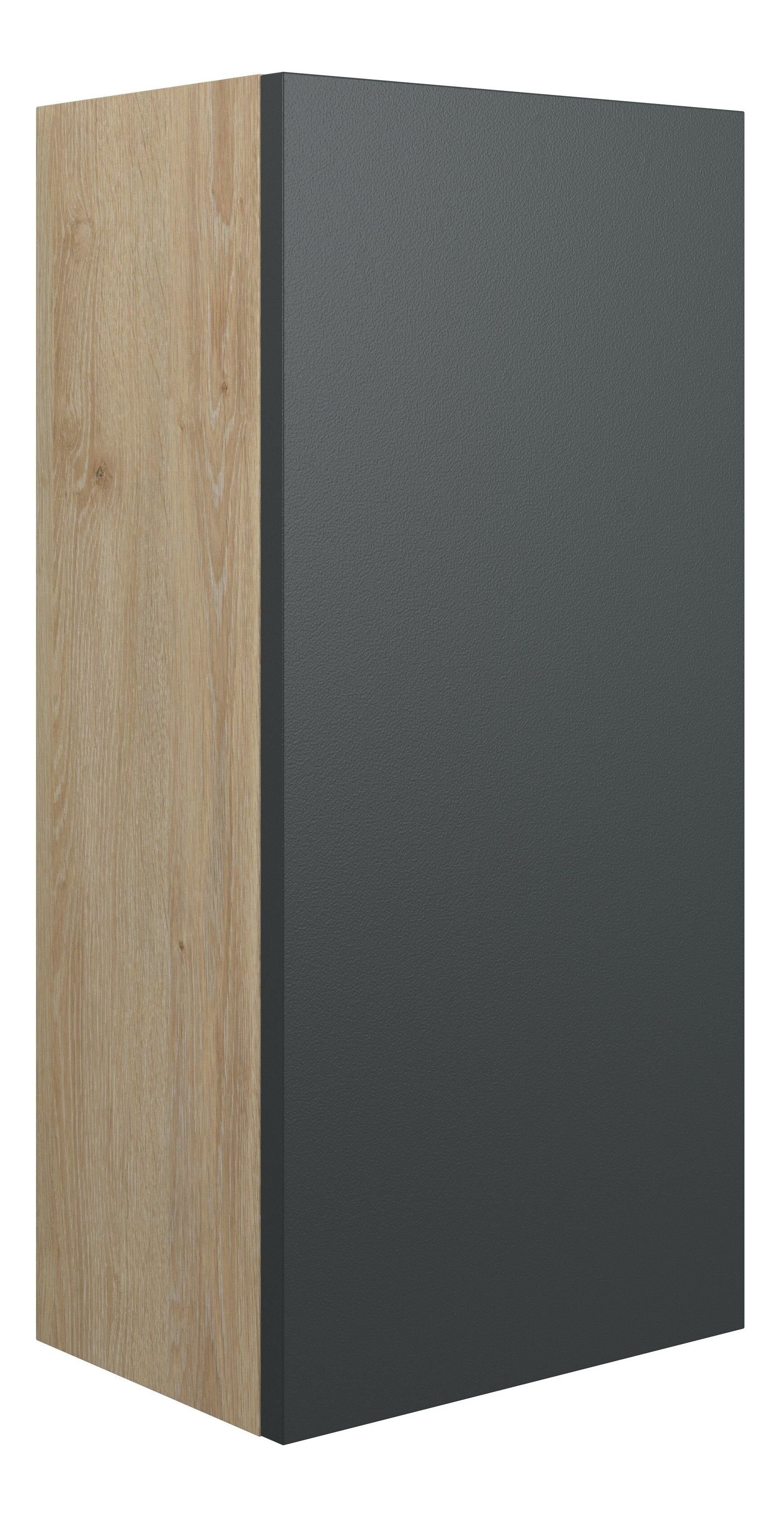 Adula Slim Base Unit 300mm (Single Door) Matt Graphite Grey (Grey Cabinet) [PLUM110457]