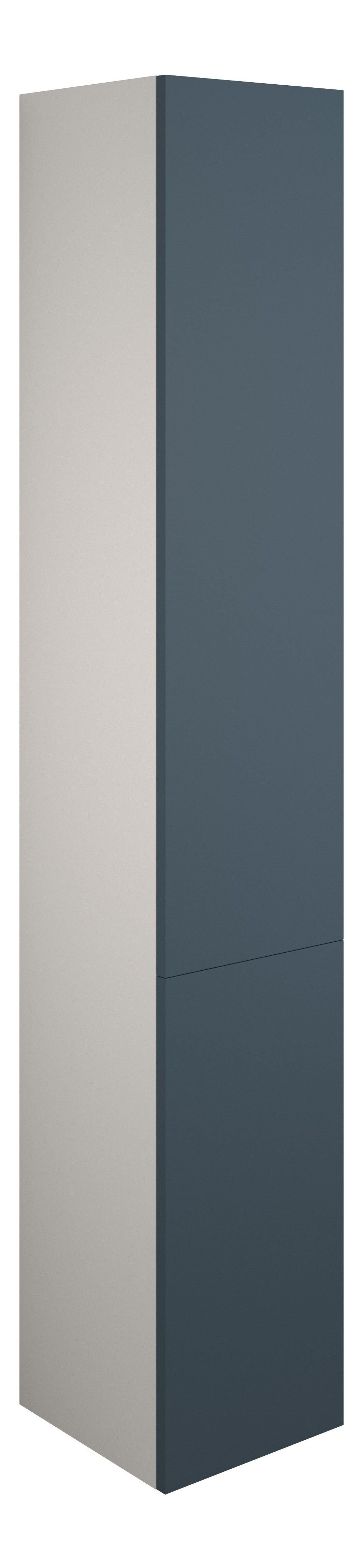 Adula Tall Unit (2 Door) 1760mm Matt Arley Blue (Grey Cabinet) [PLUM110892]