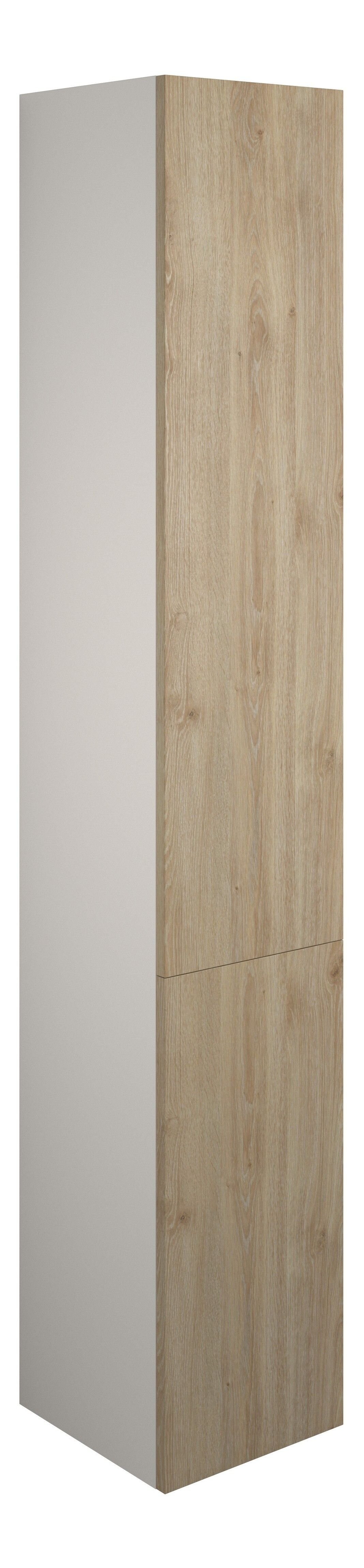 Adula Tall Unit (2 Door) 1760mm Havana Oak (Grey Cabinet) [PLUM110608]