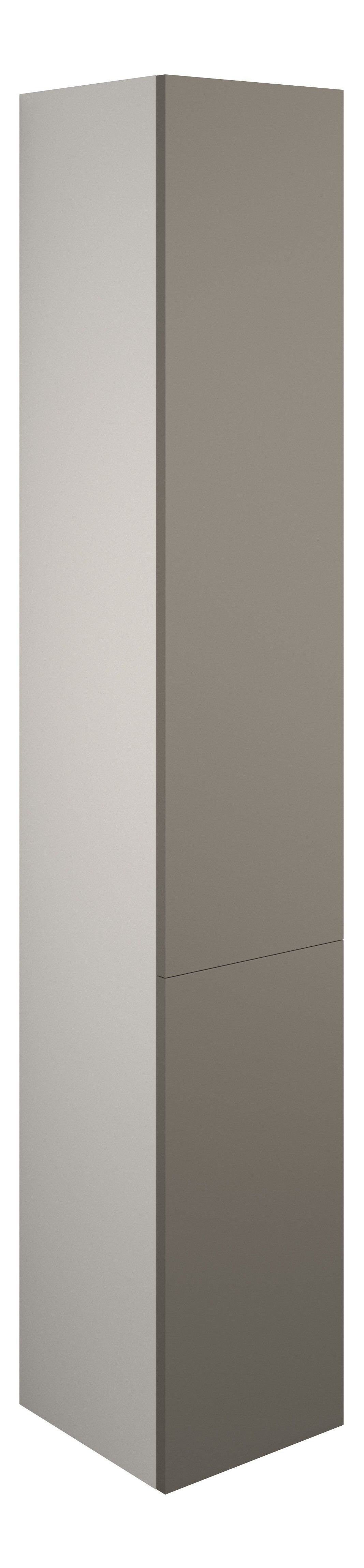 Adula Tall Unit (2 Door) 1760mm Matt Stone (Grey Cabinet) [PLUM110679]