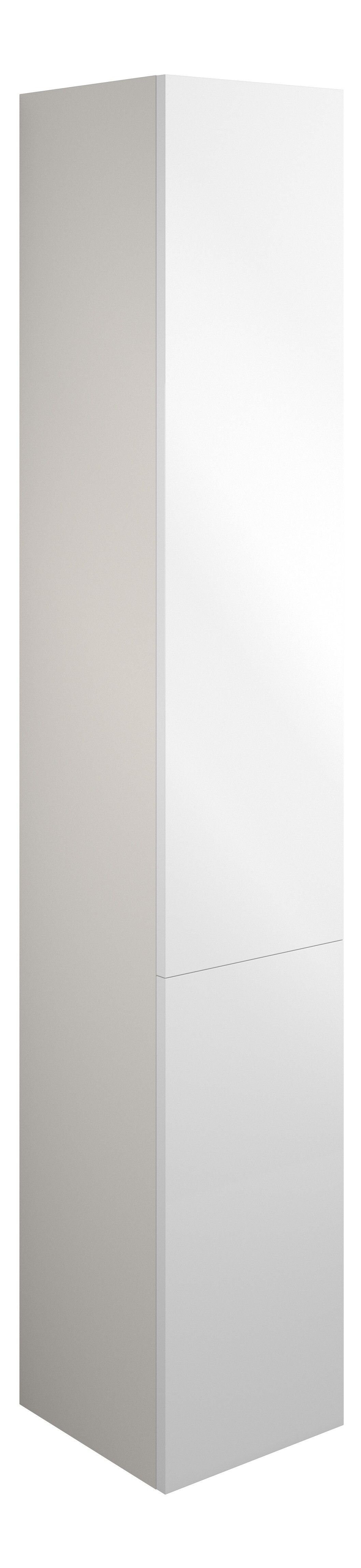 Adula Tall Unit (2 Door) 1760mm White Gloss (Grey Cabinet) [PLUM110395]