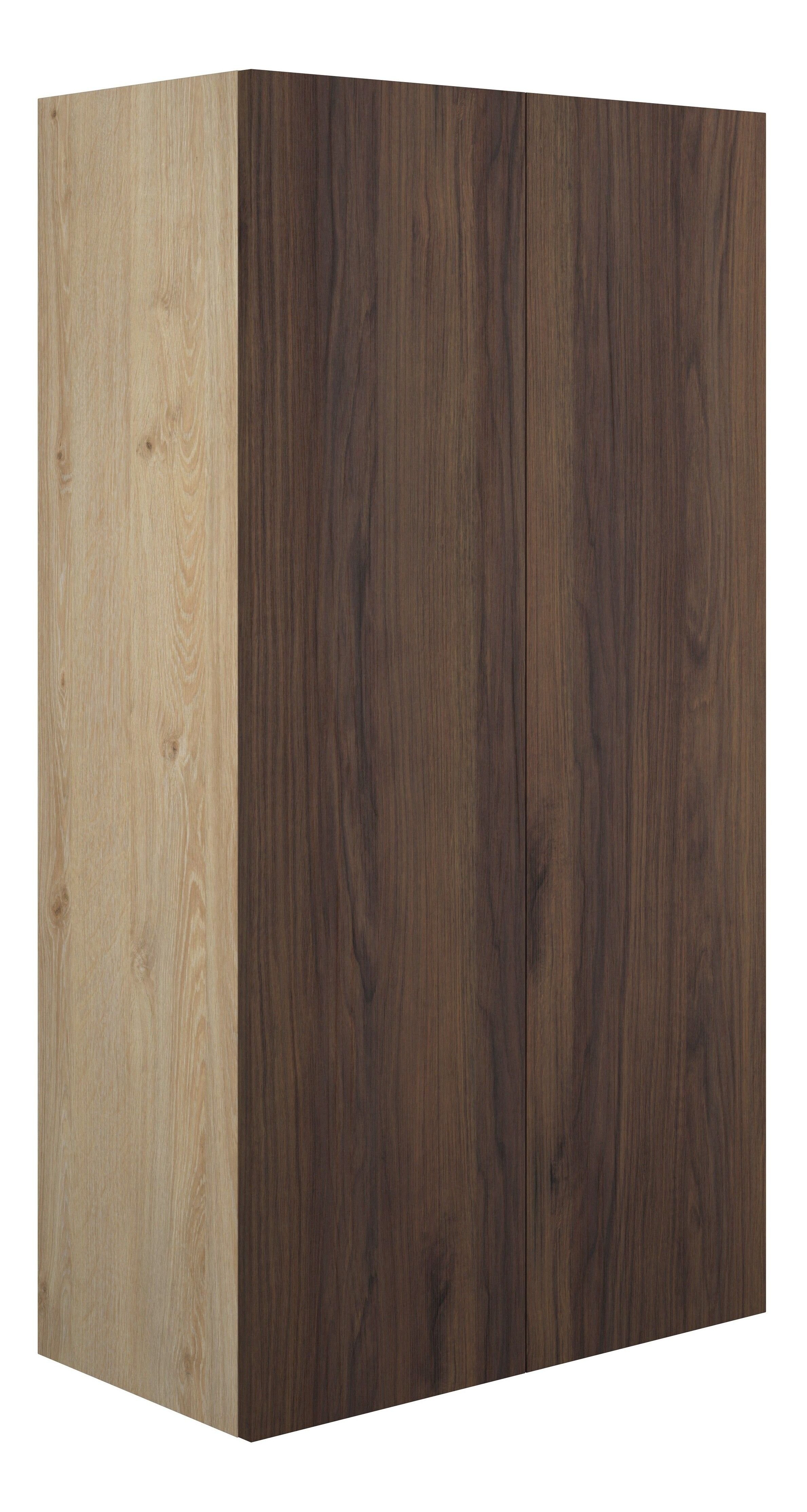 Adula Standard Wall Mounted Storage Unit (2 Door) 600mm Warm Walnut (Oak Cabinet) [PLUM110852]