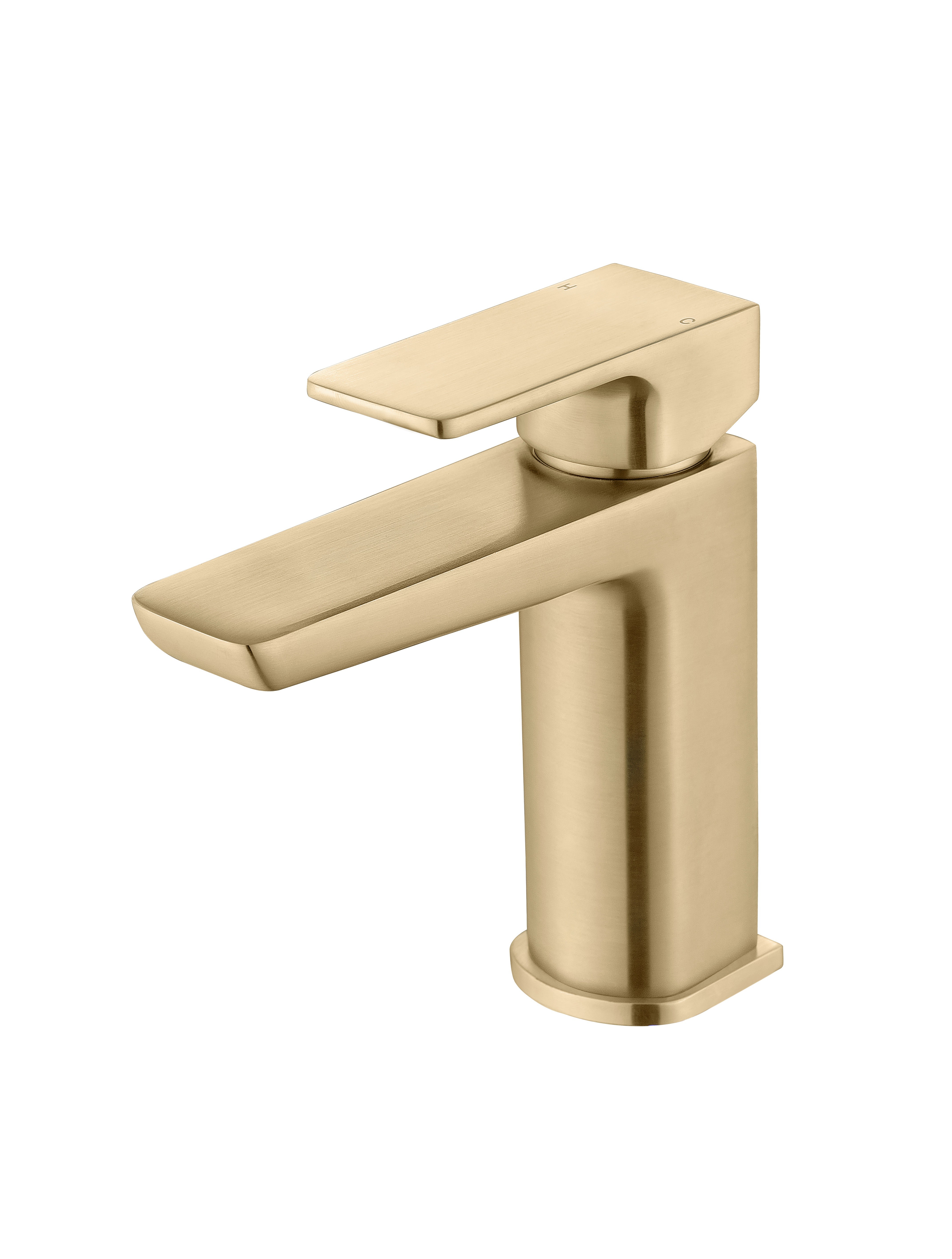 Benevento Mono Basin Mixer Tap with Waste Brushed Brass [PLUM105807]