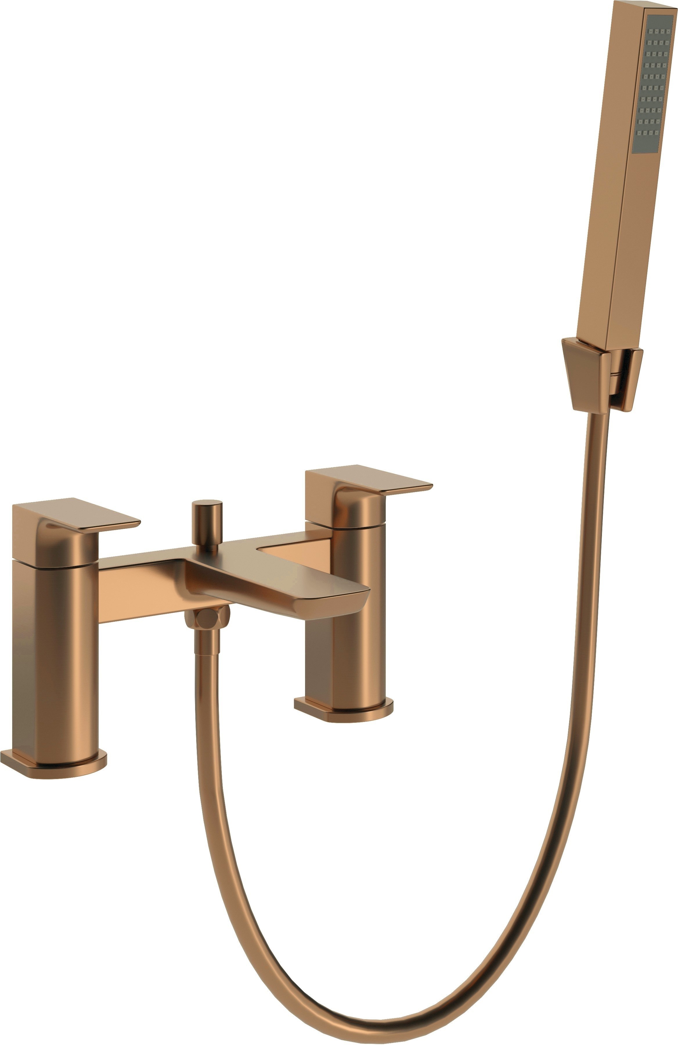 Benevento Bath & Shower Mixer Tap with Wall Bracket Brushed Bronze [PLUM108997]