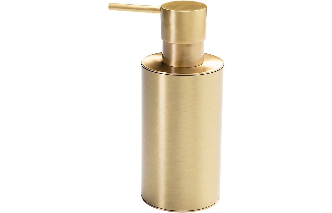 Bologna Wall Mounted Soap Dispenser Brushed Brass [PLUM105482]