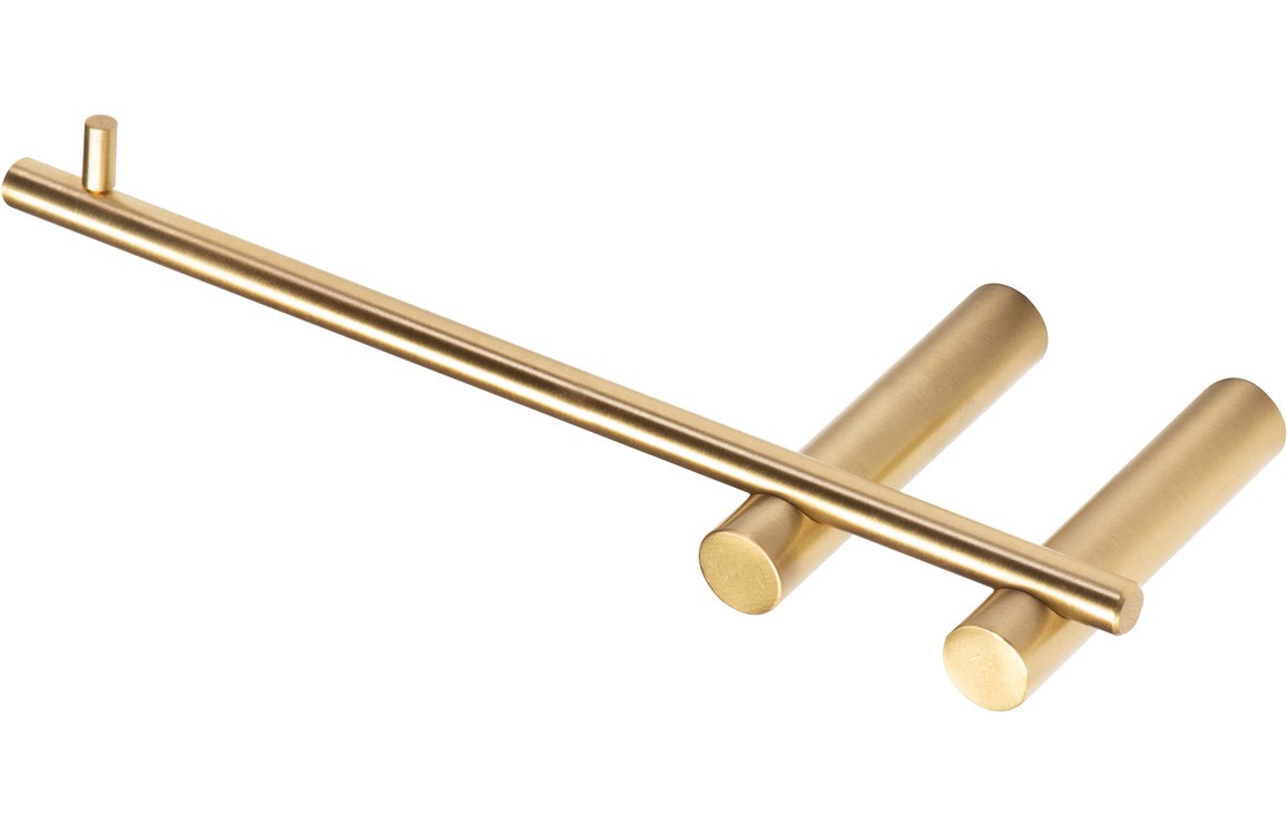 Bologna Toilet Roll Holder 190 x 70mm Brushed Brass [PLUM105484]