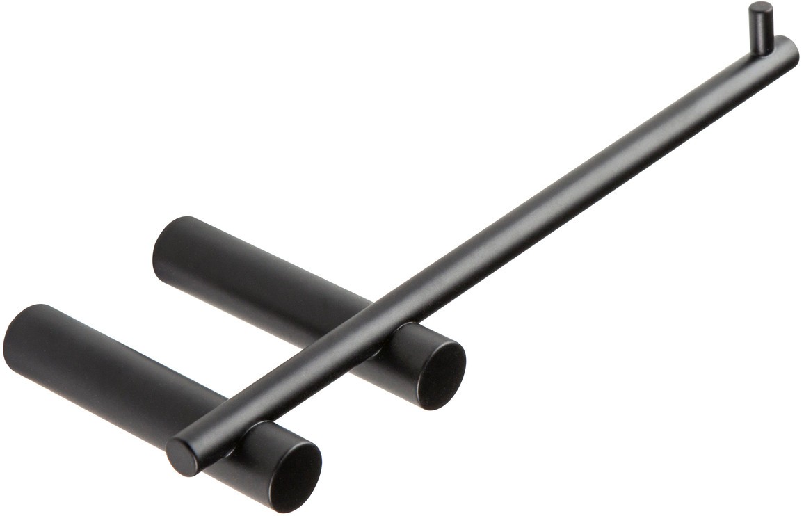 Bologna Toilet Roll Holder 190 x 70mm Matt Black [PLUM101686]