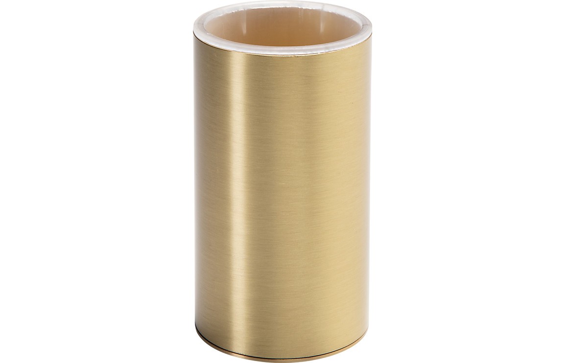 Bologna Wall Mounted Tumbler Brushed Brass [PLUM105481]