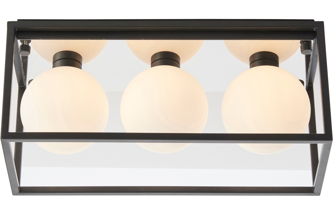 Bomeo Box Frame Ceiling Light Matt Black [PLUM106316]