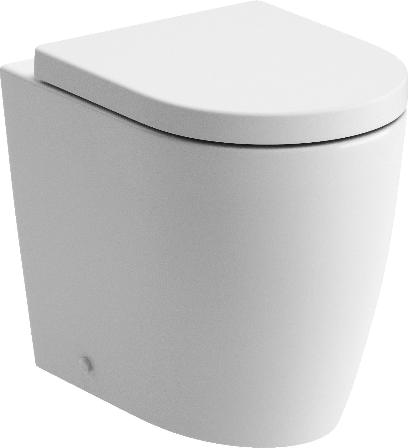 Cesena Rimless Comfort Height Back-To-Wall WC Pan & Soft Close Seat [PLUM106144]