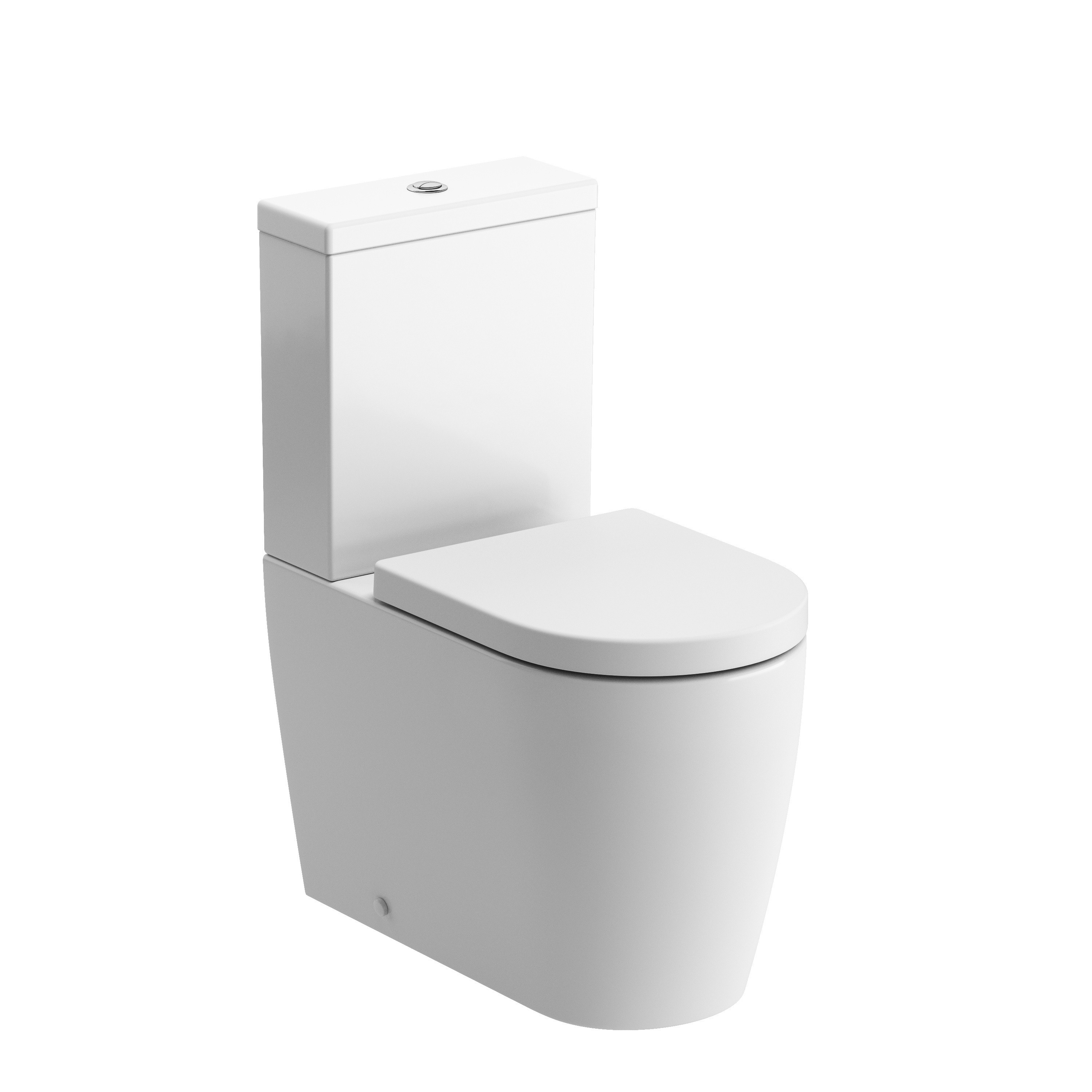 Cesena Rimless Close Coupled Closed Back WC Pan Cistern & Soft Close Seat [PLUM1859]